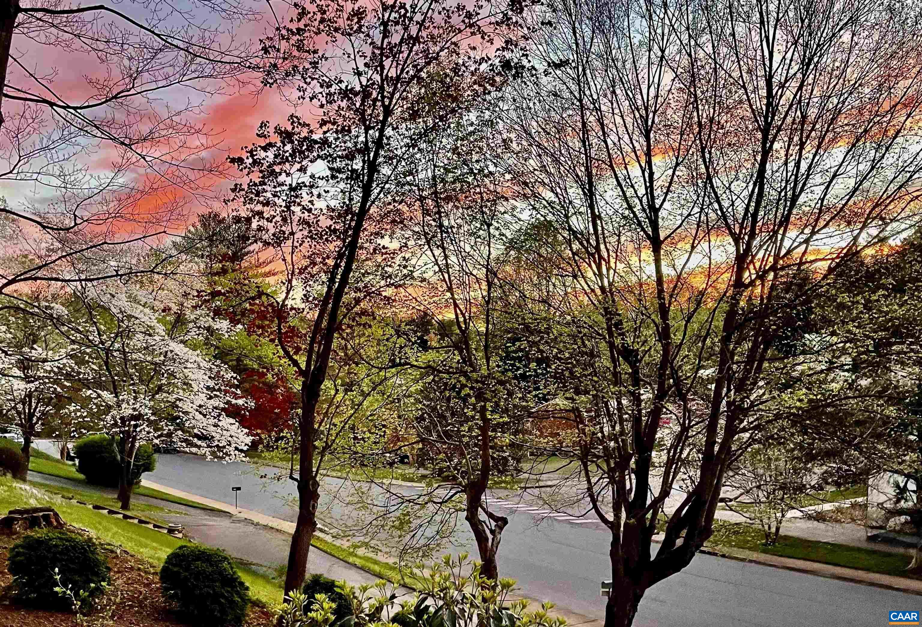 Sunset from the living room.
