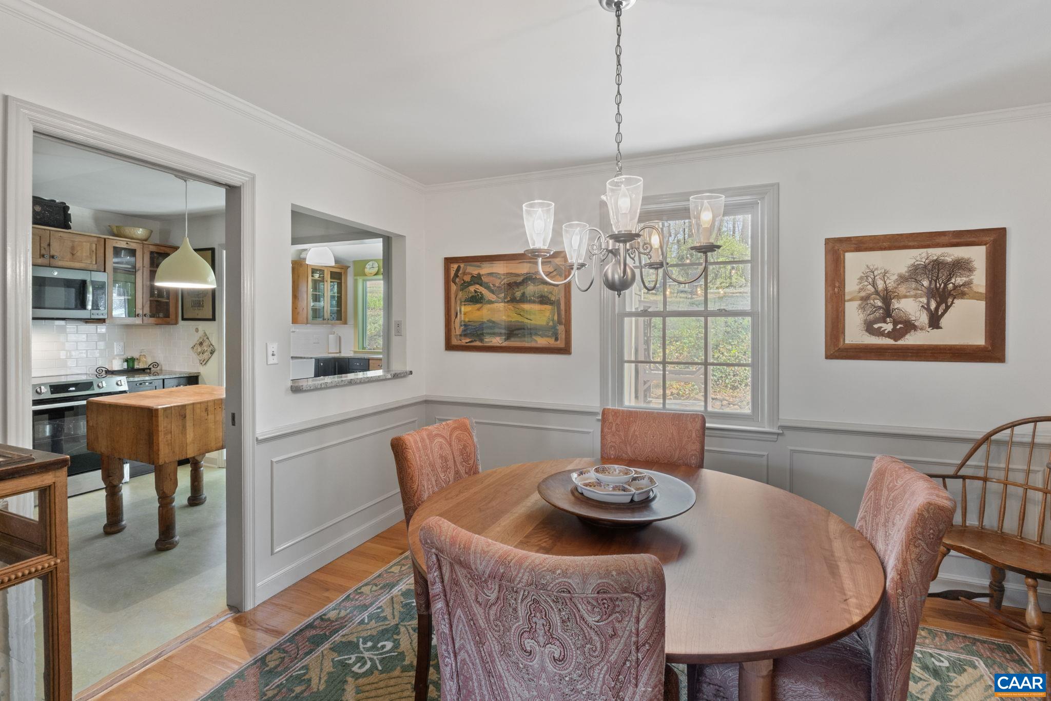 There is a pocket door from the Dining Room to the Kitchen!