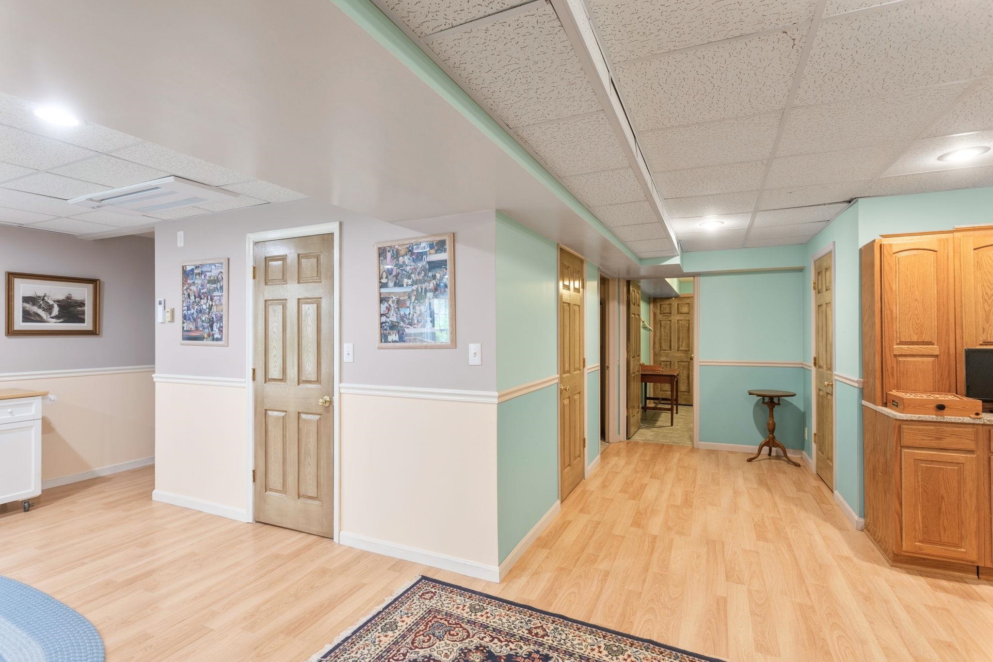 open to other finished and unfinished space