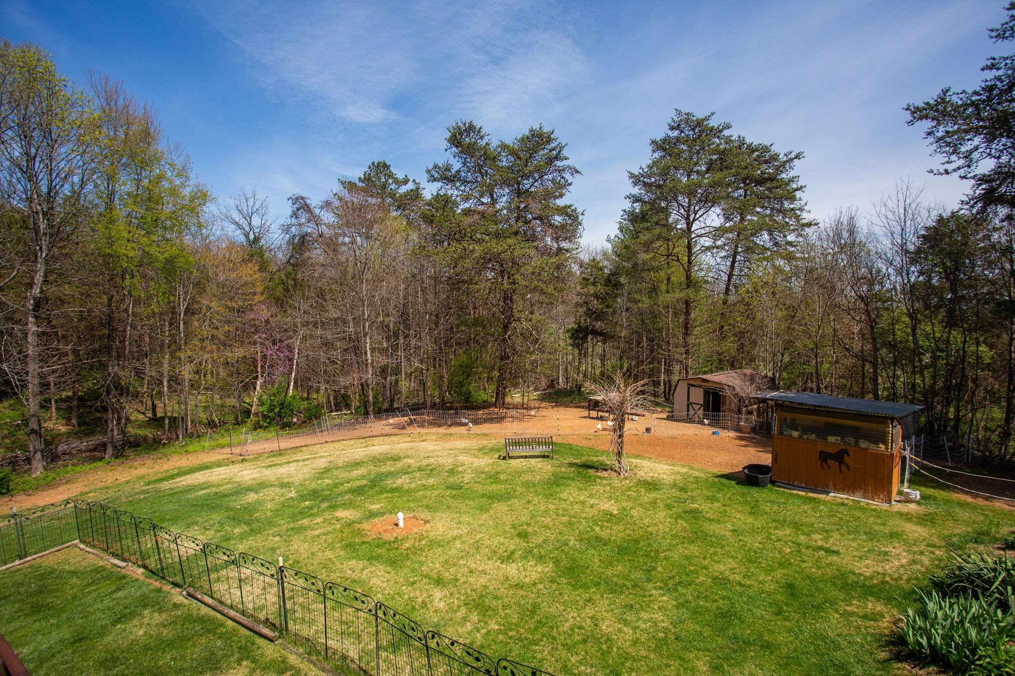 for the chickens and food storage.