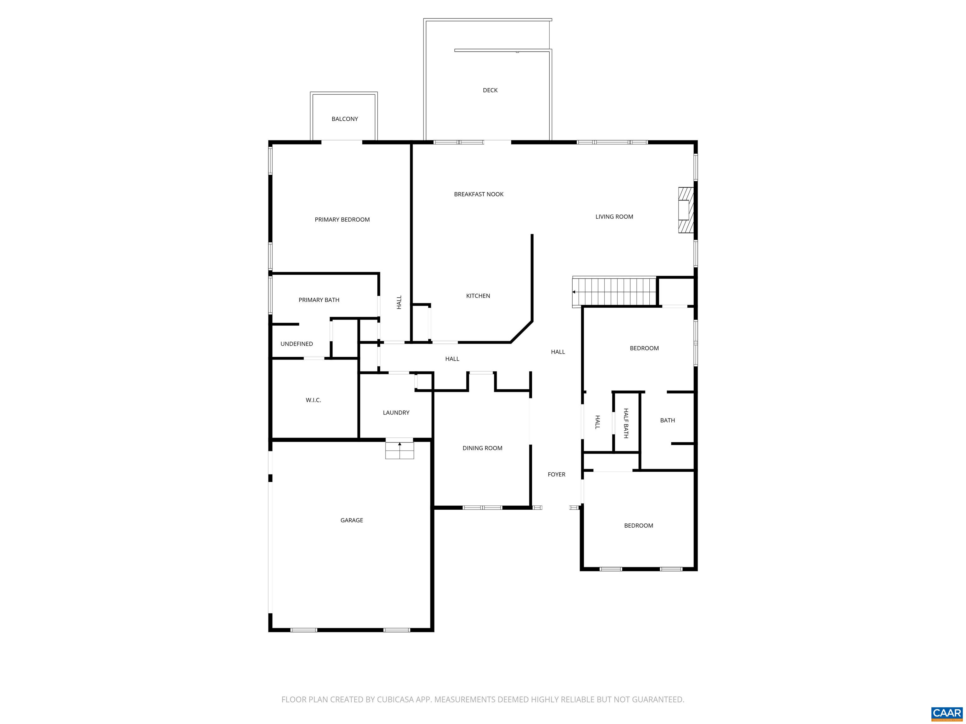Main level floor plan