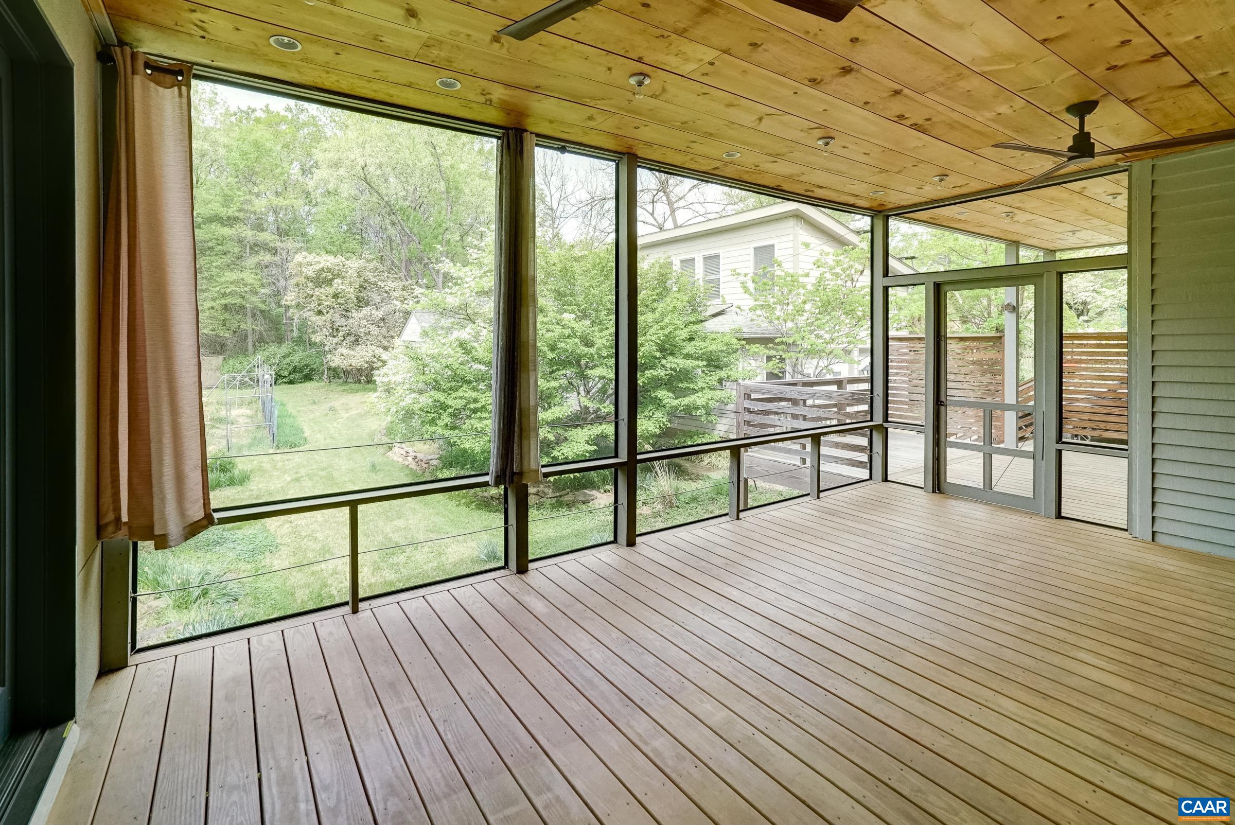 Screened porch to enjoy the outdoors.