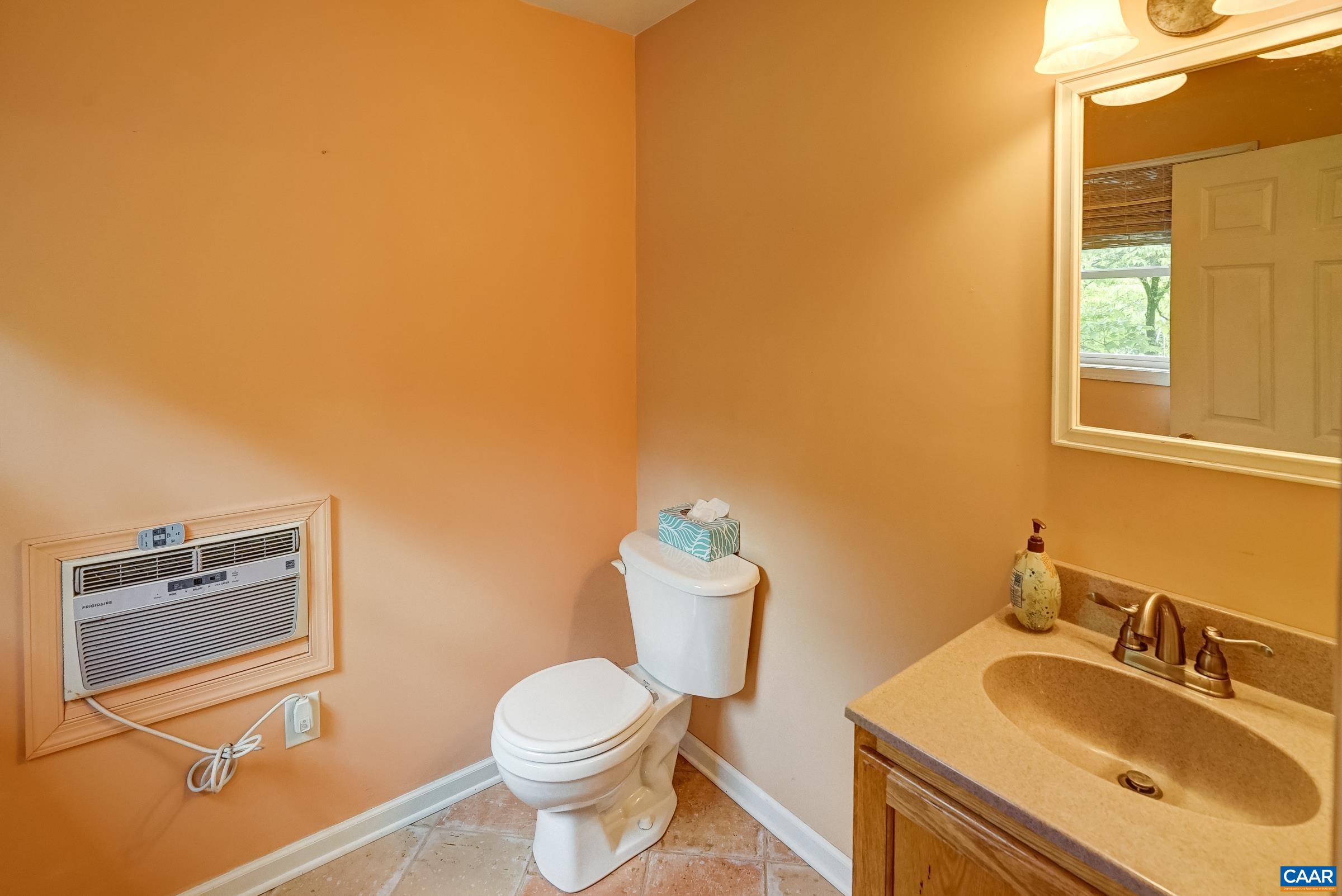 Half Bathroom in detached garage