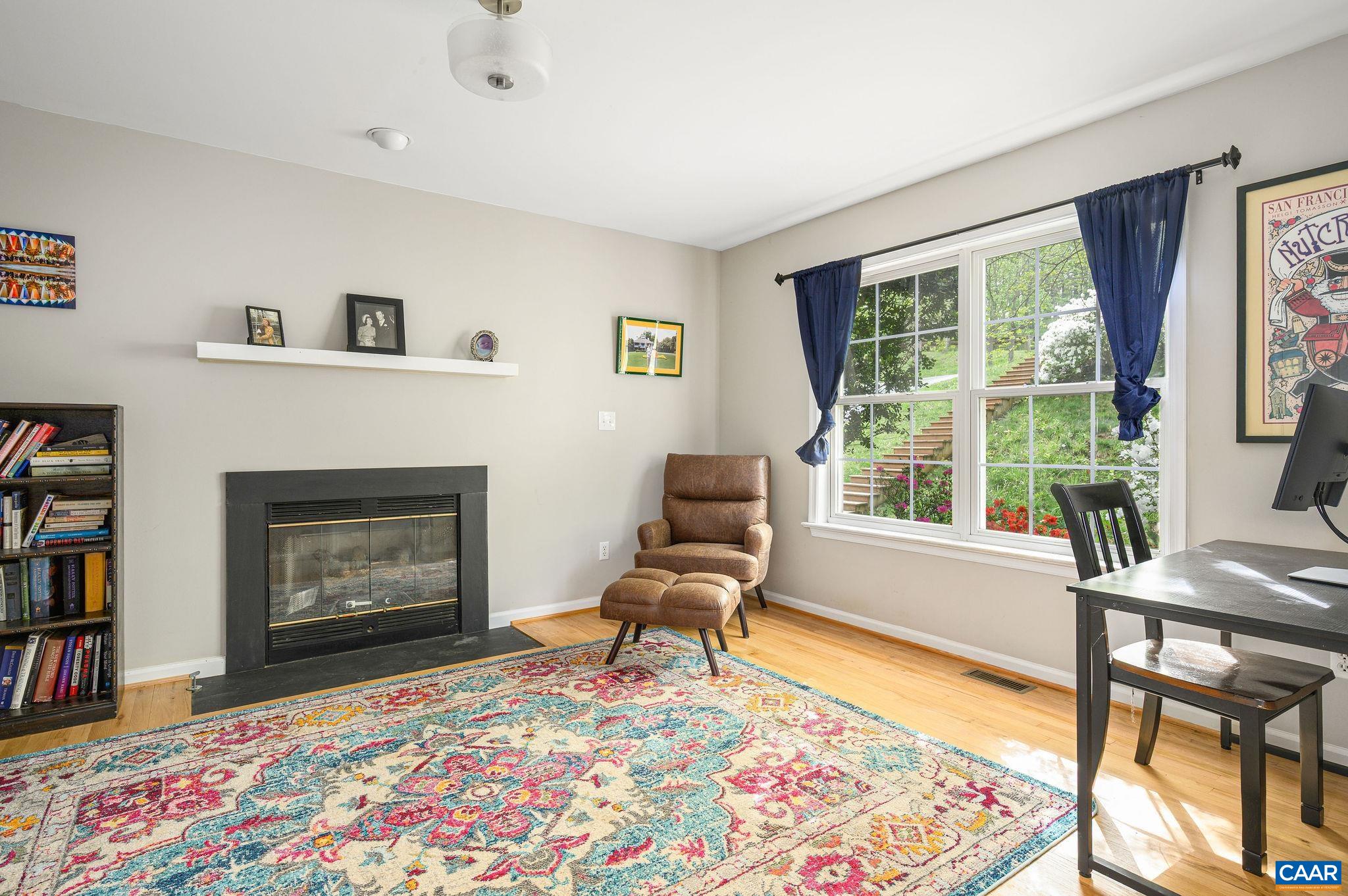 Oak finish in place hardwoods throughout the main level
