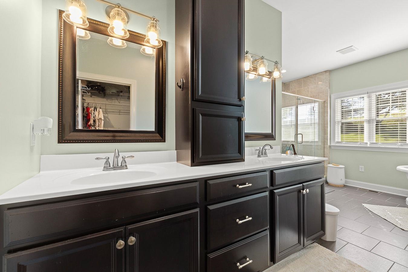 Large his and hers vanity