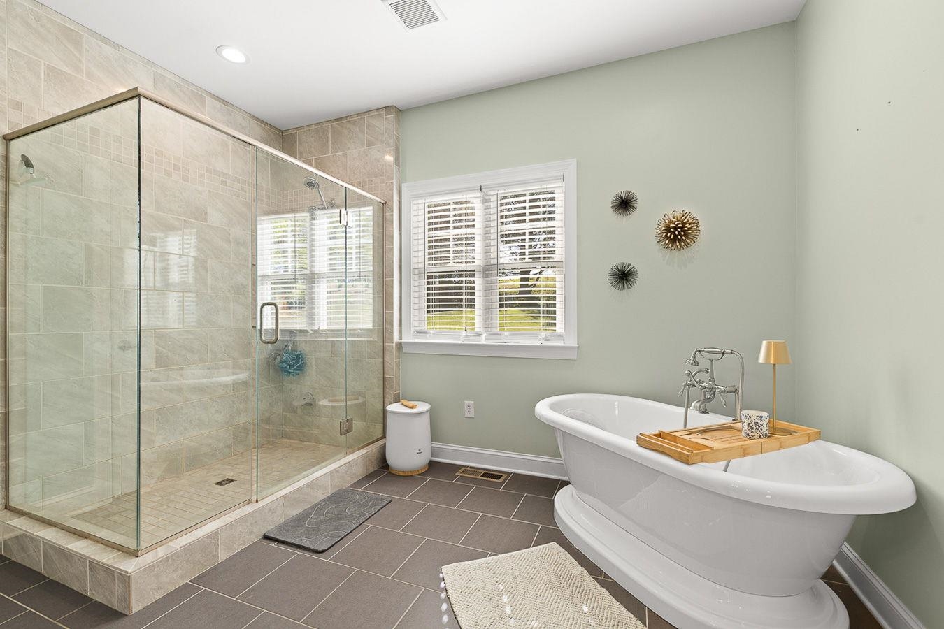 Large Tile Shower and Soaking Tub