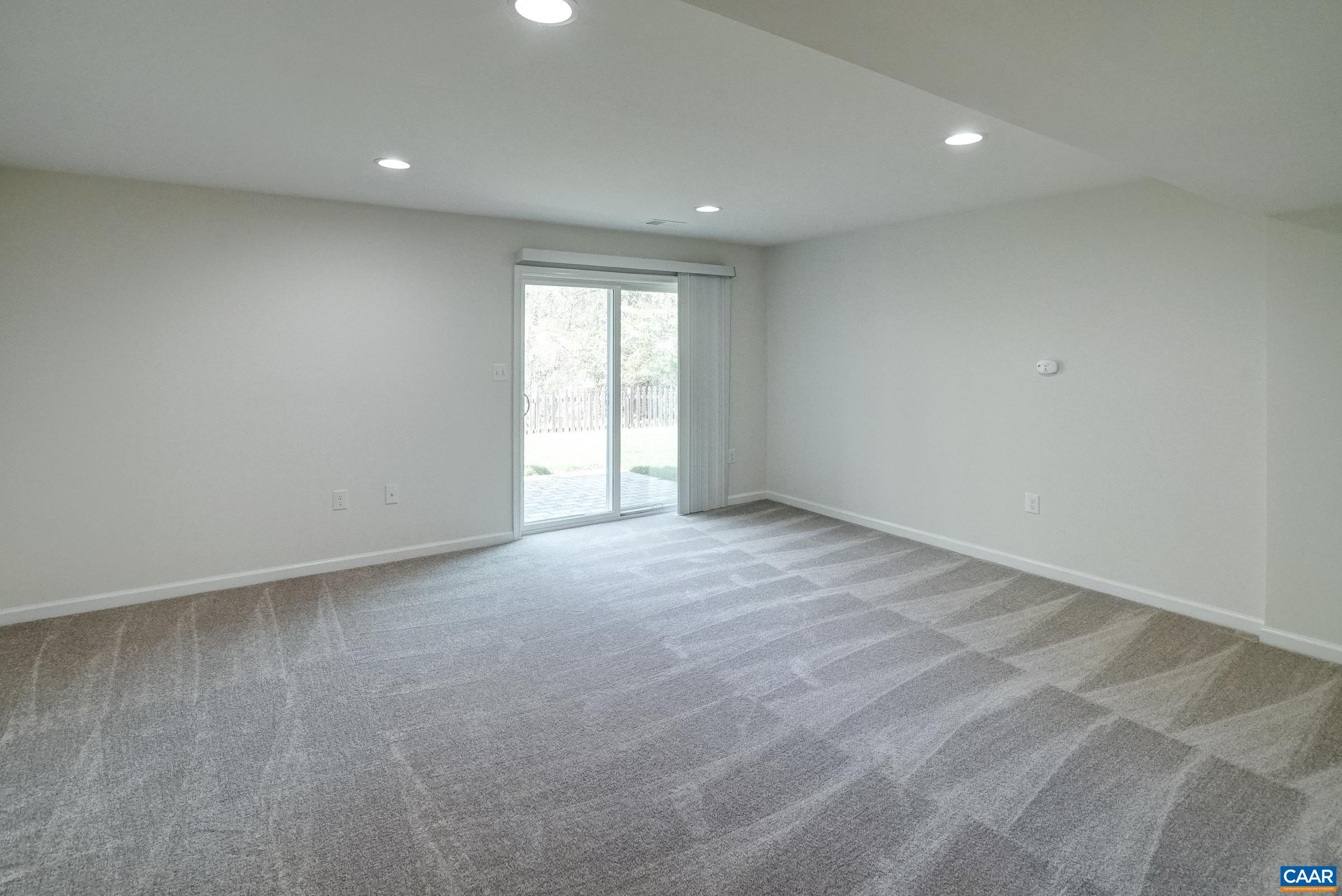 Spacious rec room in the walk-out basement.
