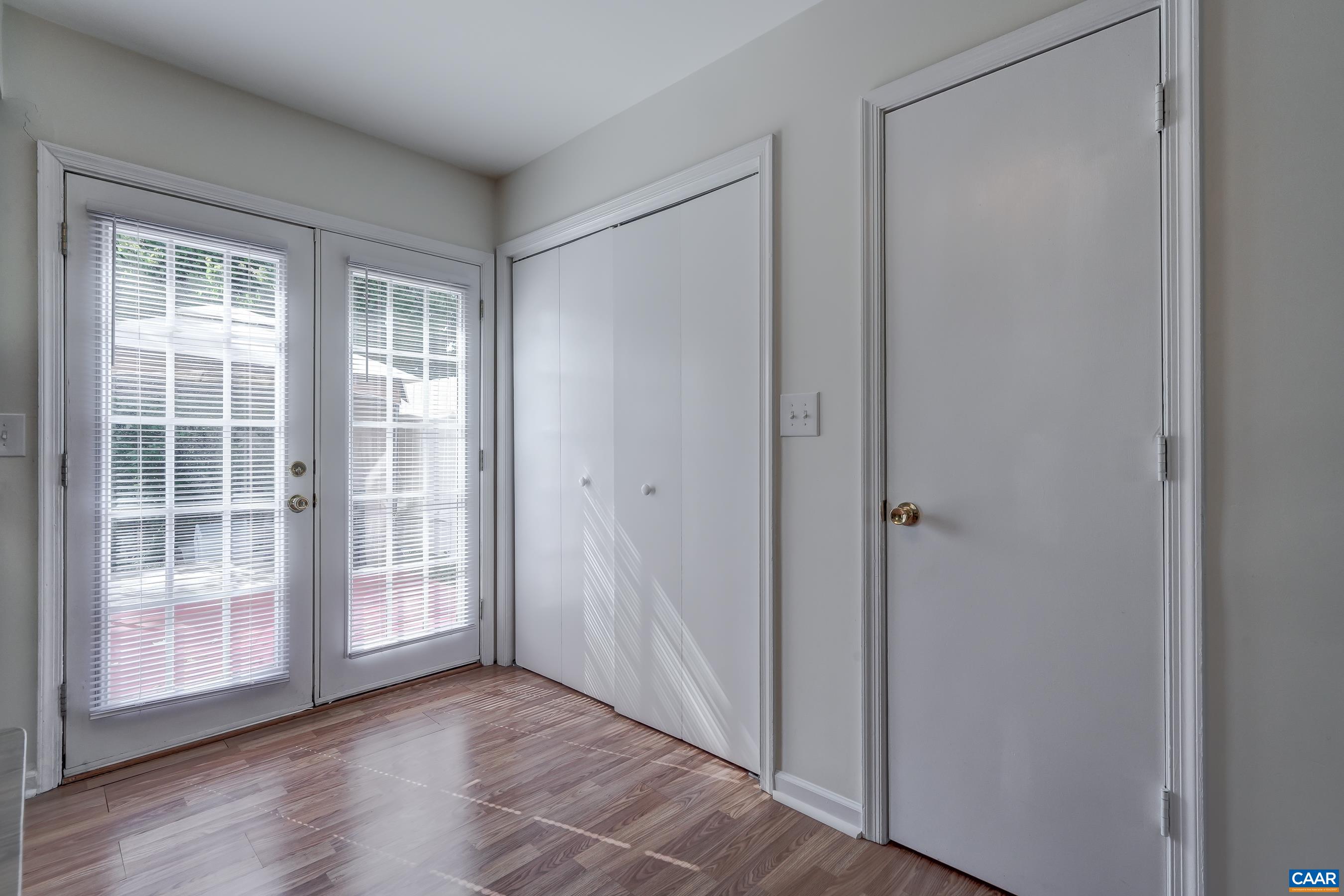 French doors lead to deck.