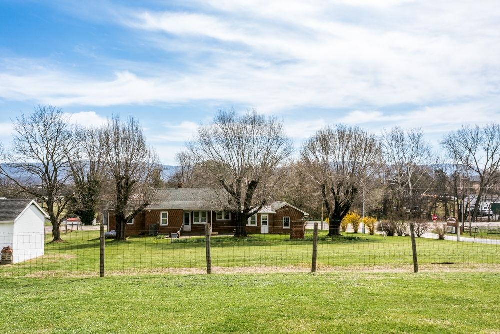 Looking back at house from metal barn.