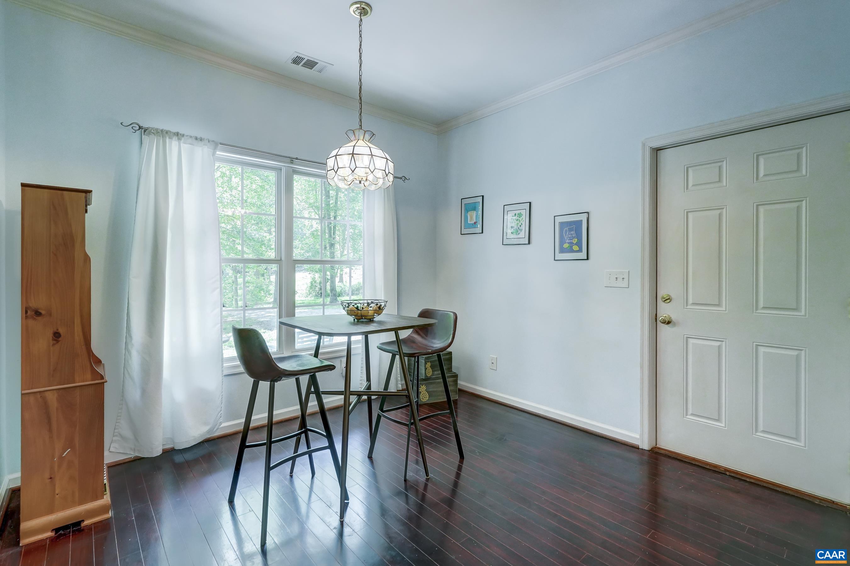 Eat in dining area with large window.