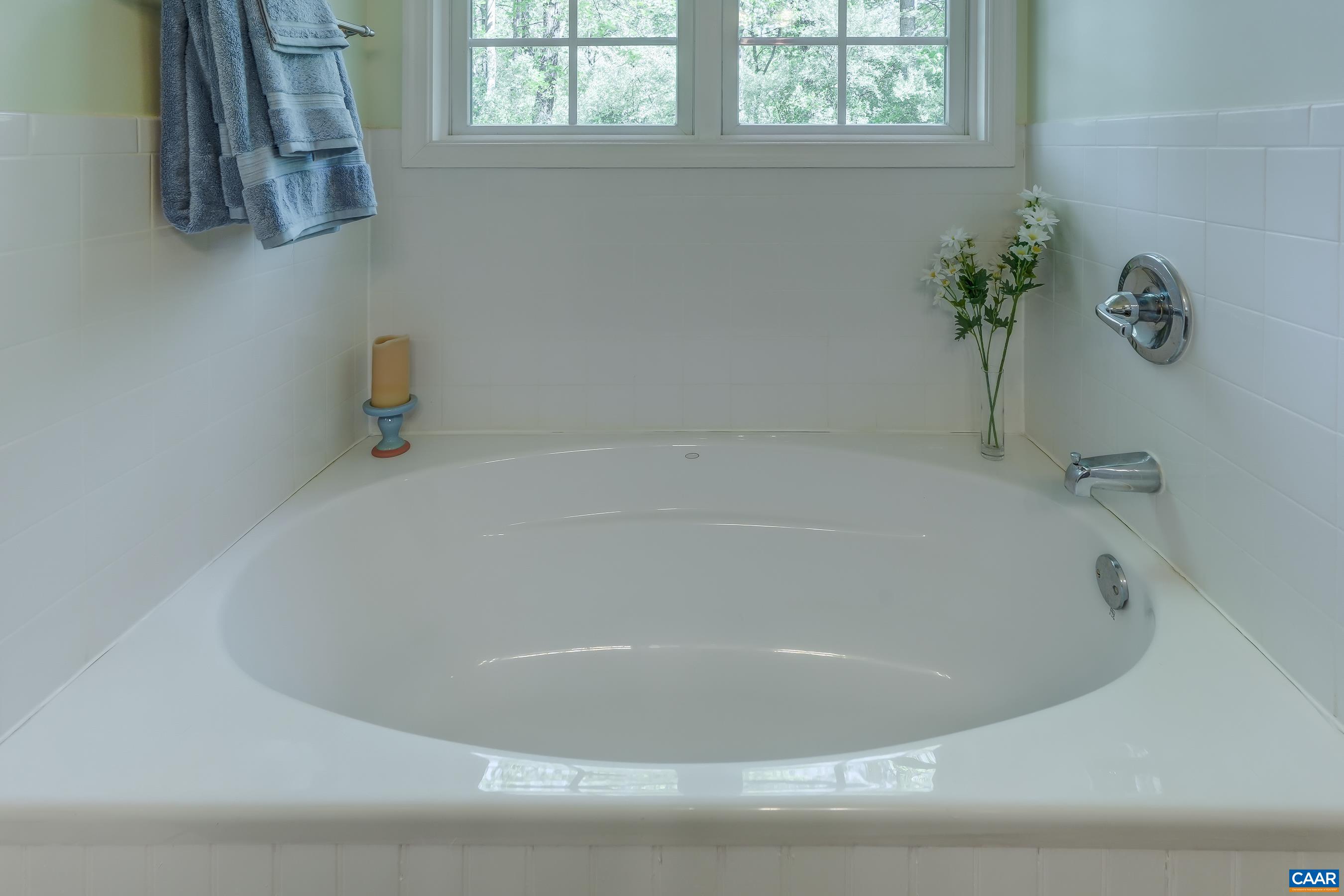 Relax in the soaking tub.