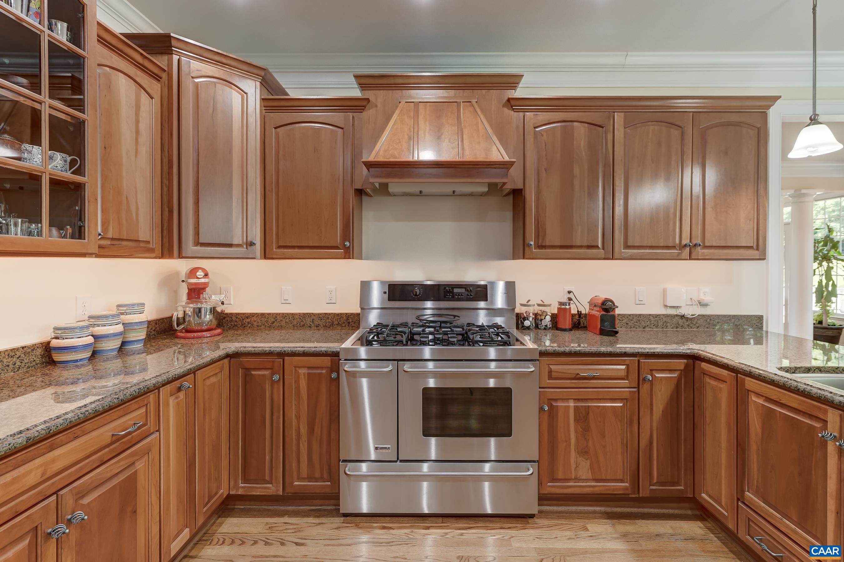 Glass cabinets to display china and crystal.