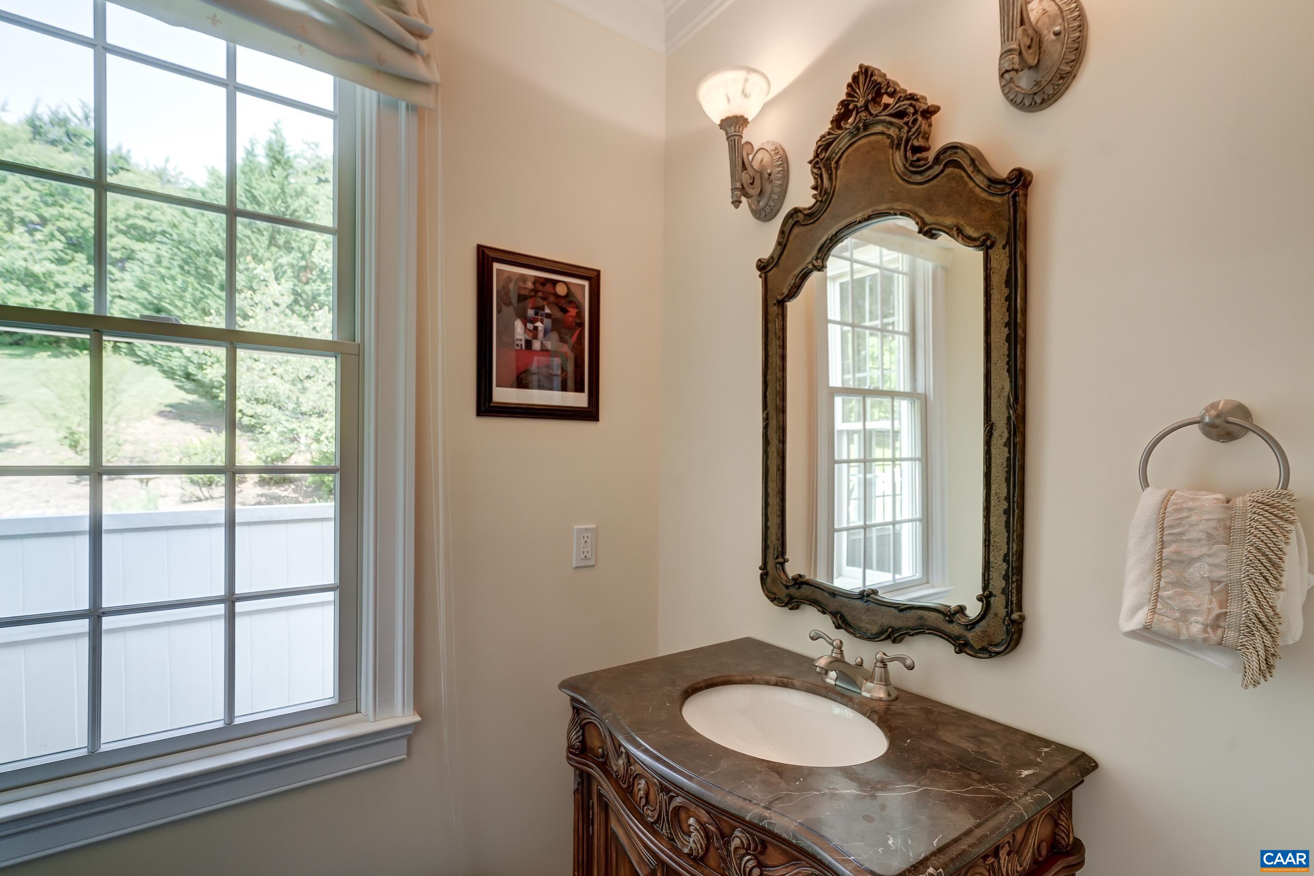 Main level half bathroom