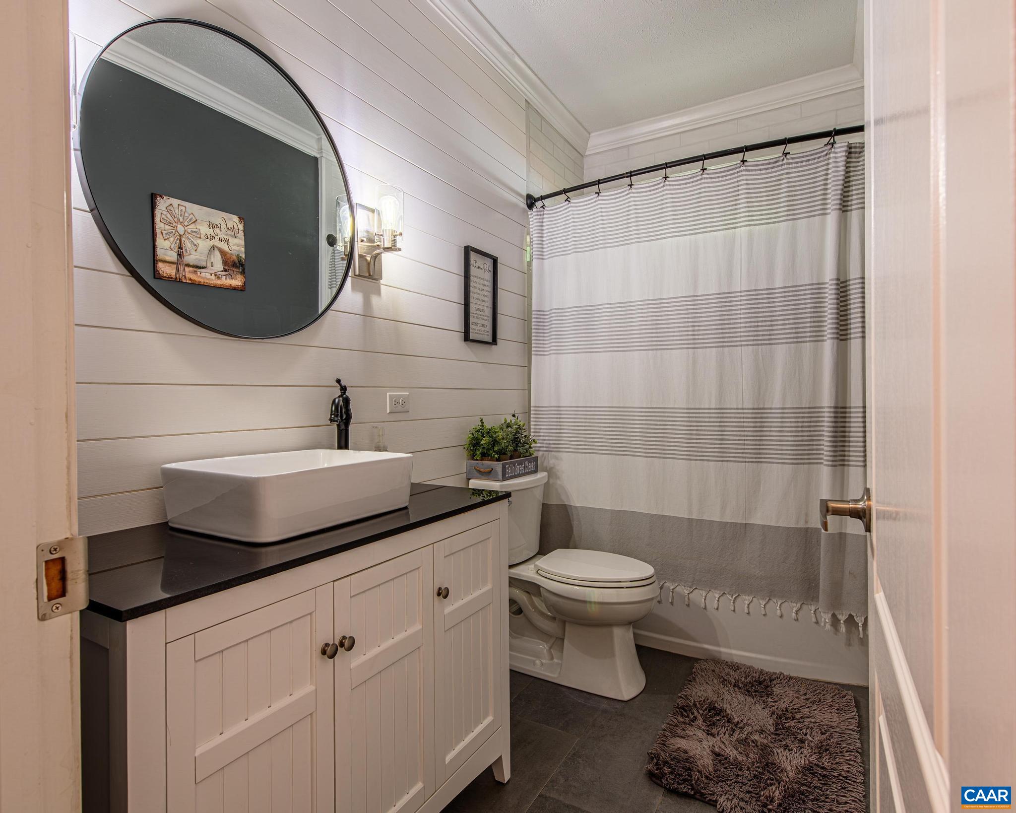 Newly UPDATED Full Bath - with Tile Floor & New Vanity
