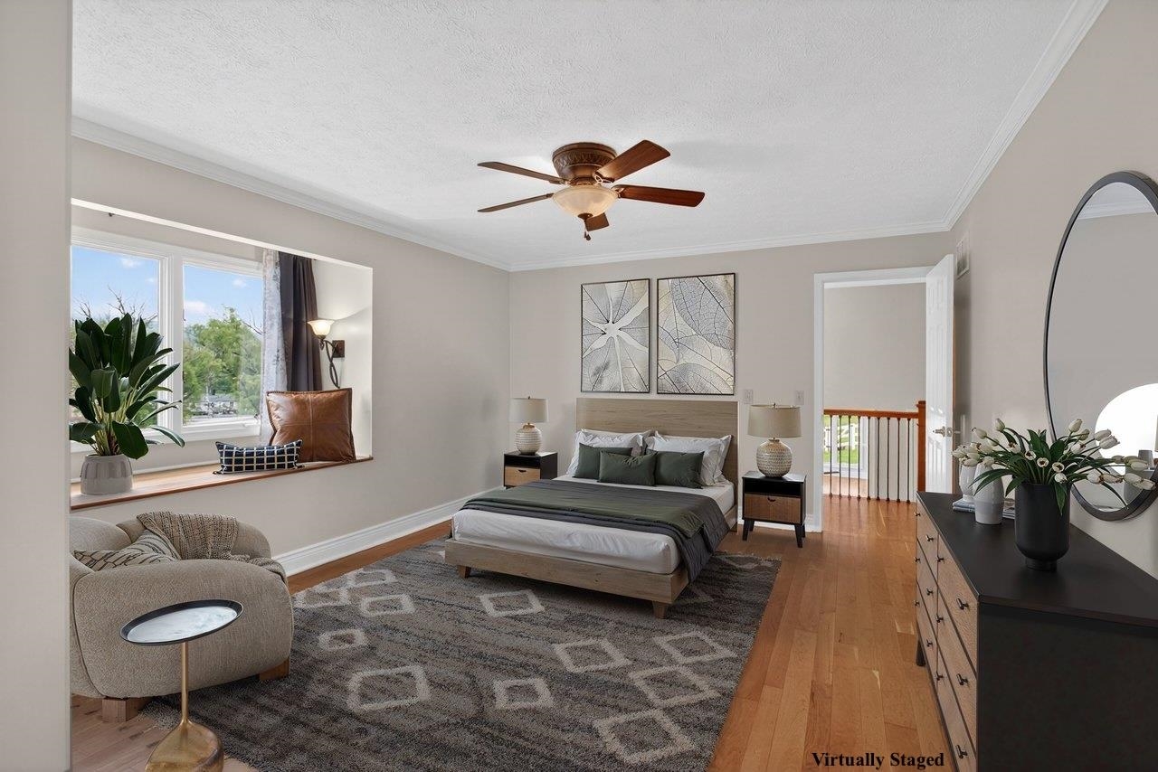 Primary suite on entire 2nd level with walk-in closet and spectacular views of the Massanutten Mountain range.