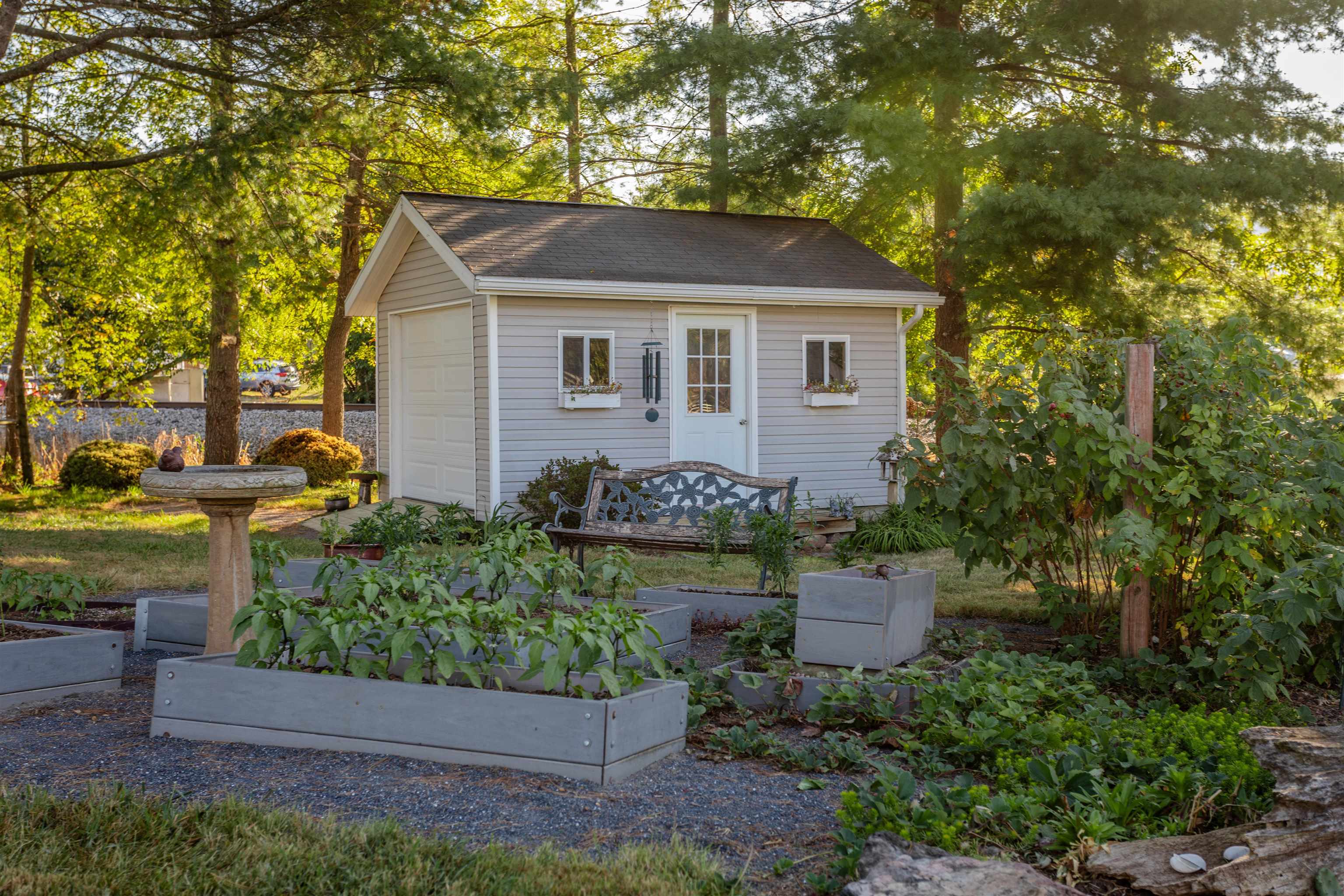 Raised flower beds.