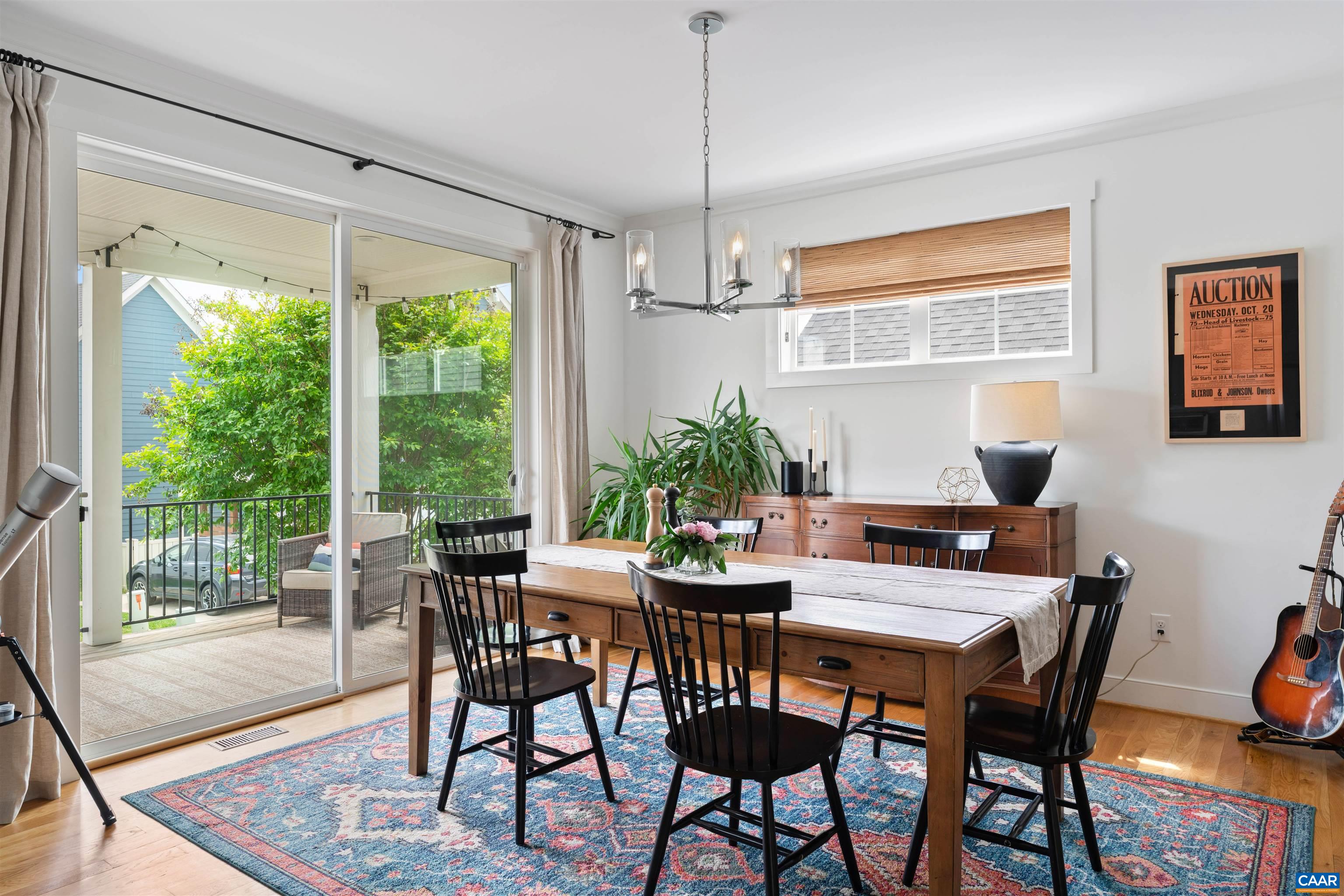 Adjacent to the kitchen and also leads to the covered rear deck!