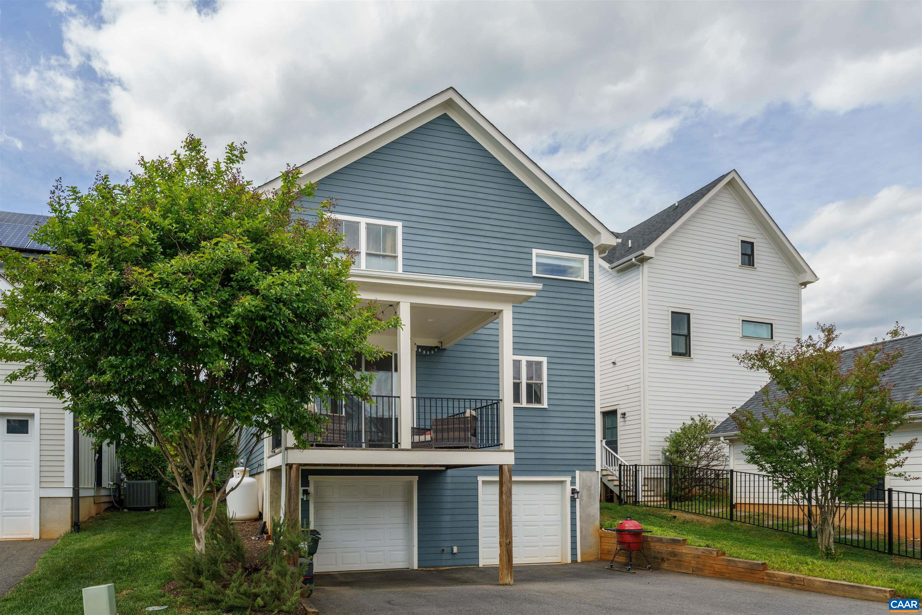 Large double car garage located in lower level.