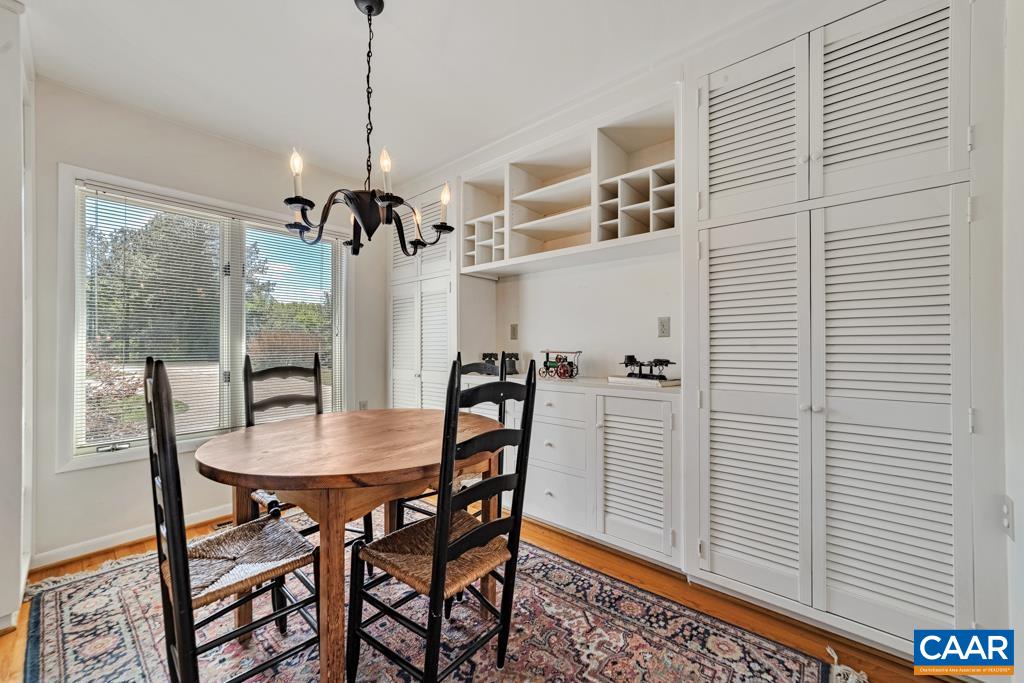 Breakfast nook with lots of Cabinets and Wine storage