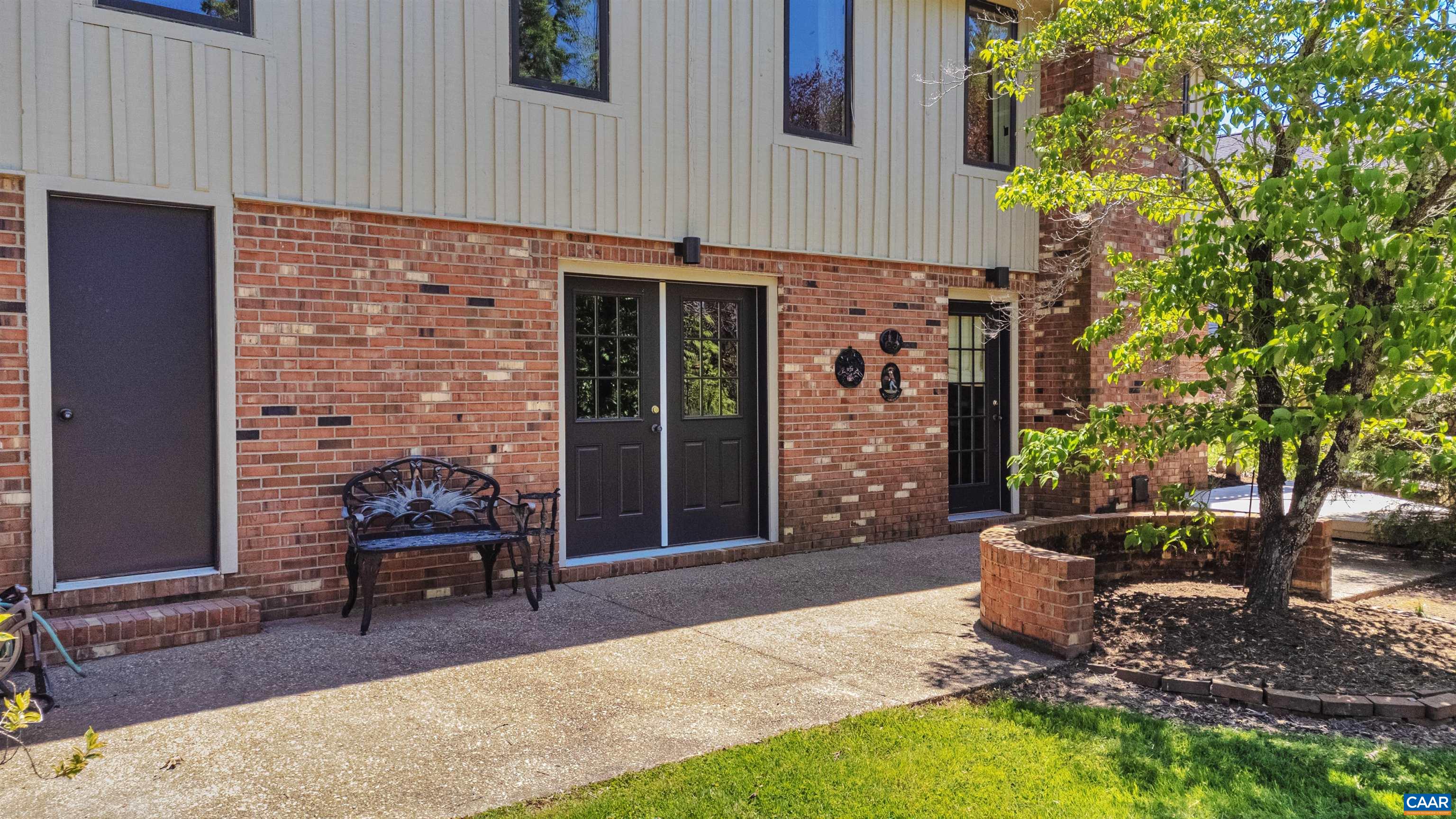 We came out the Right door. Wonderful patio. Left Door is to the Mechanical Room.