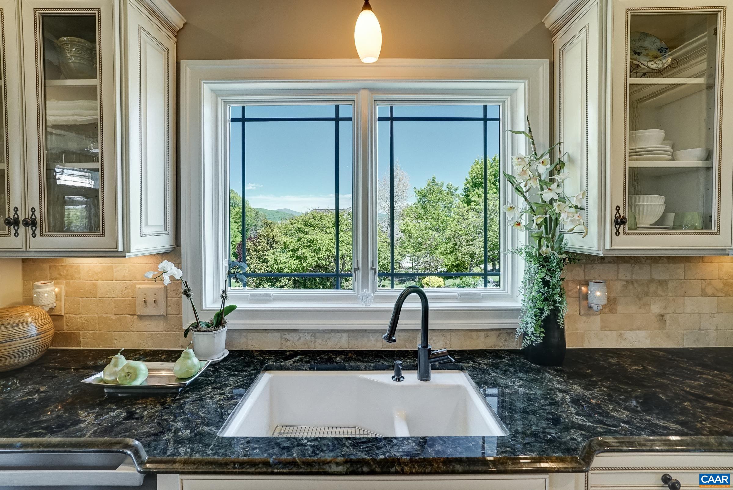 Even more incredible views from the farmhouse sink with new faucet!