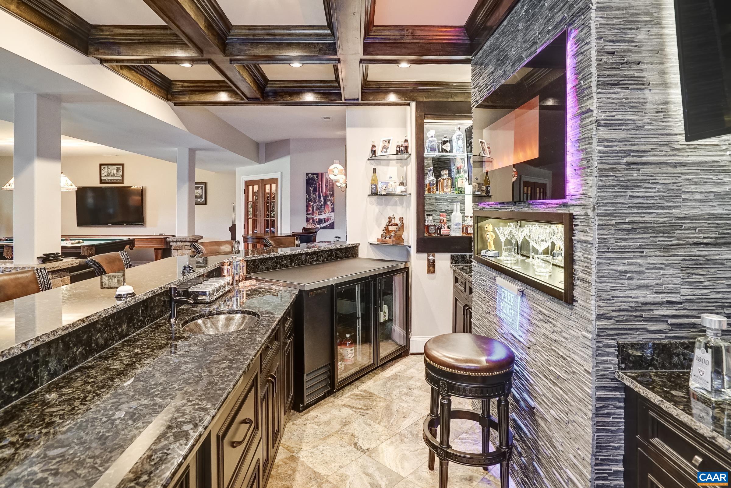 Stunning stone and lighting features.
