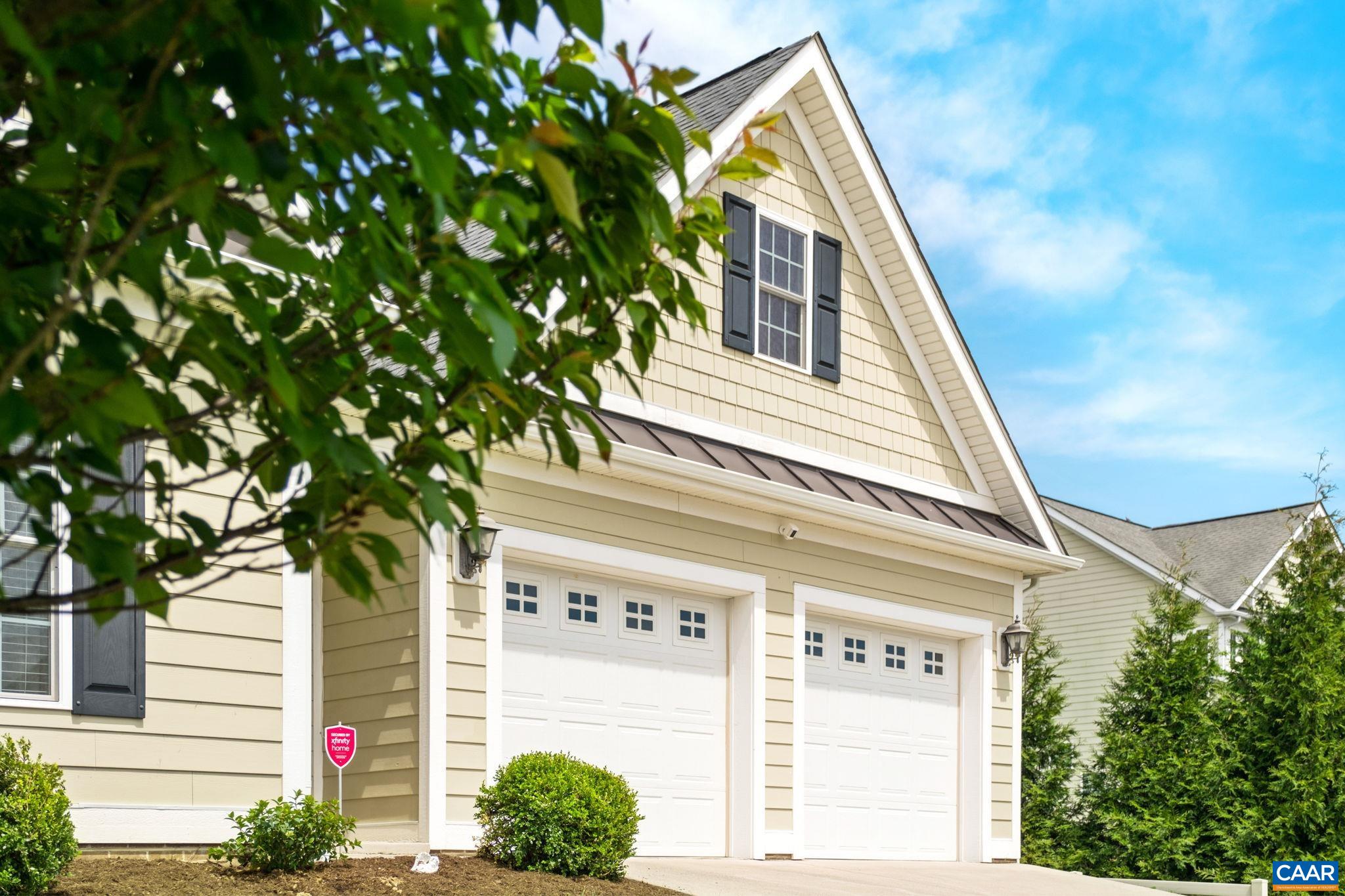 Two car garage with attic storage above