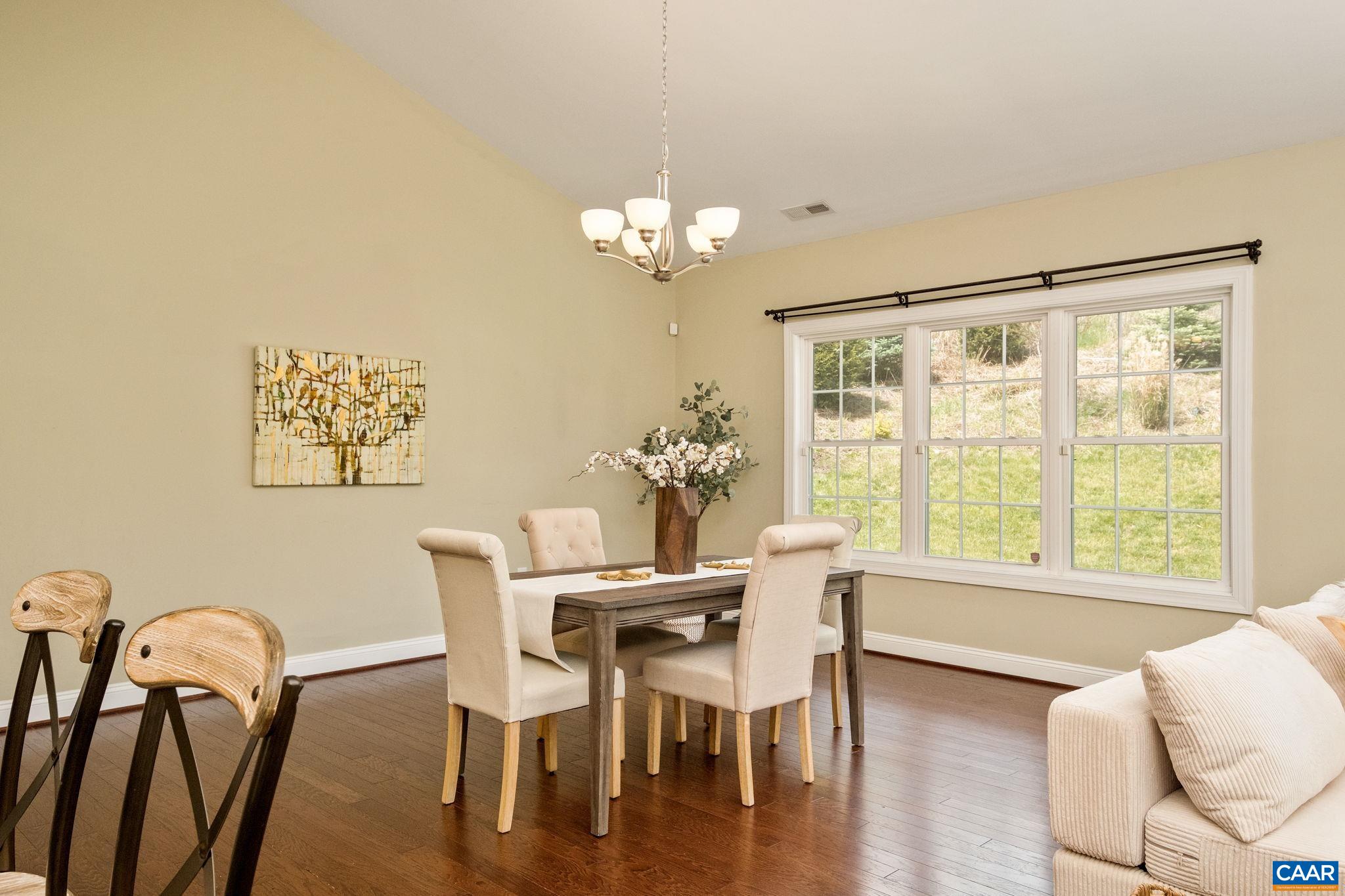 Large dining area in this open floor plan.
