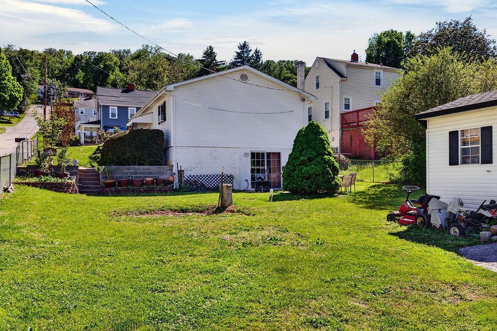 Large fenced yard