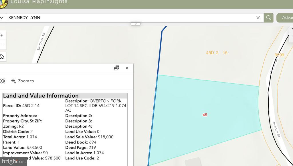 OVERTON DR, BUMPASS, Virginia 23024, ,Land,OVERTON DR,VALA2009852 MLS # VALA2009852