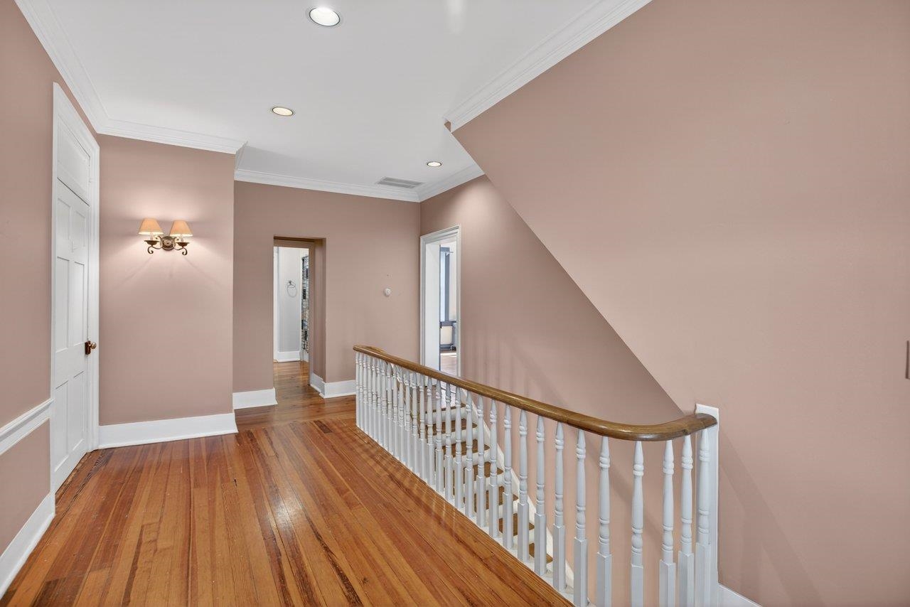 As you go up the front staircase, this is the large landing that awaits.