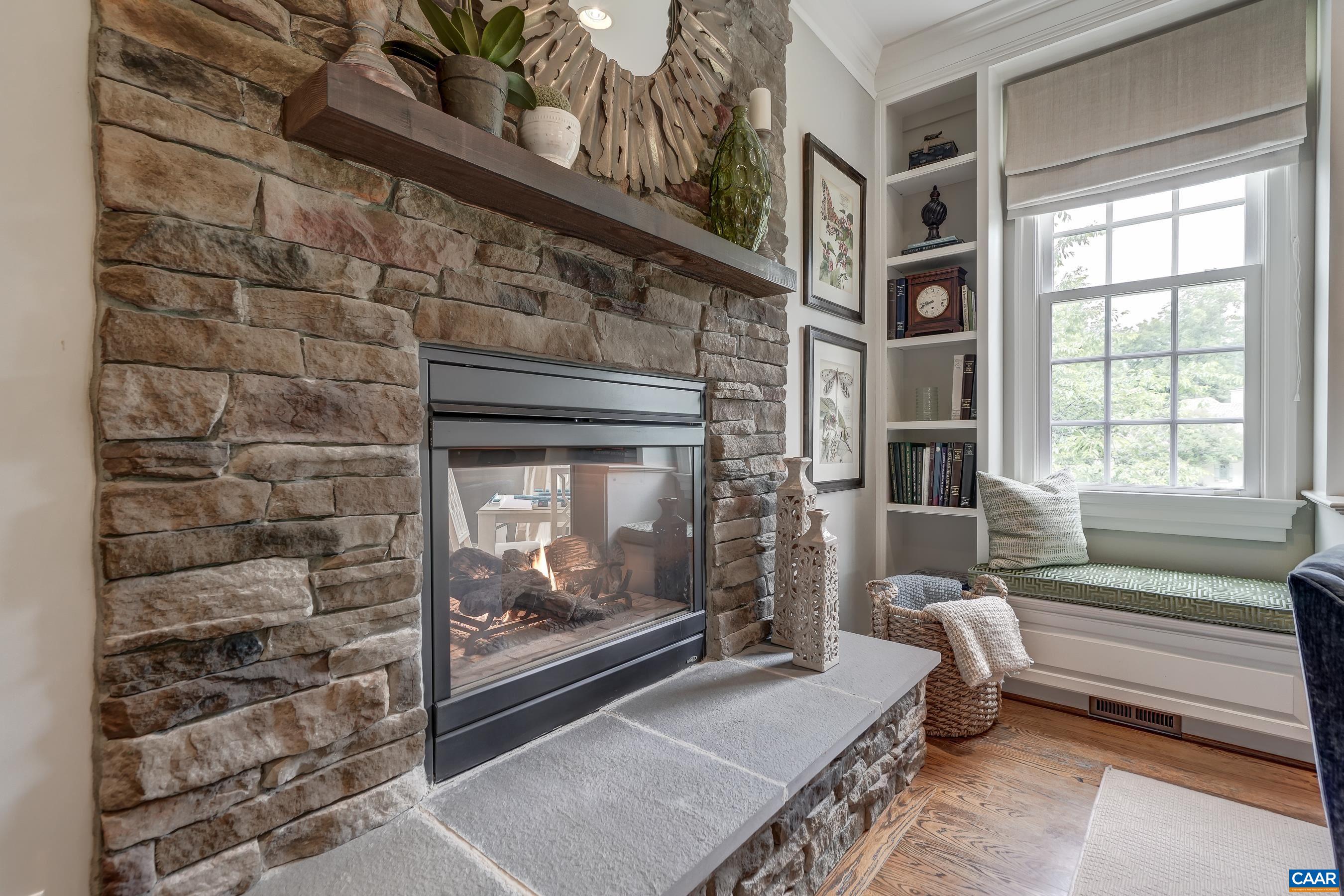 Beautiful fireplace.