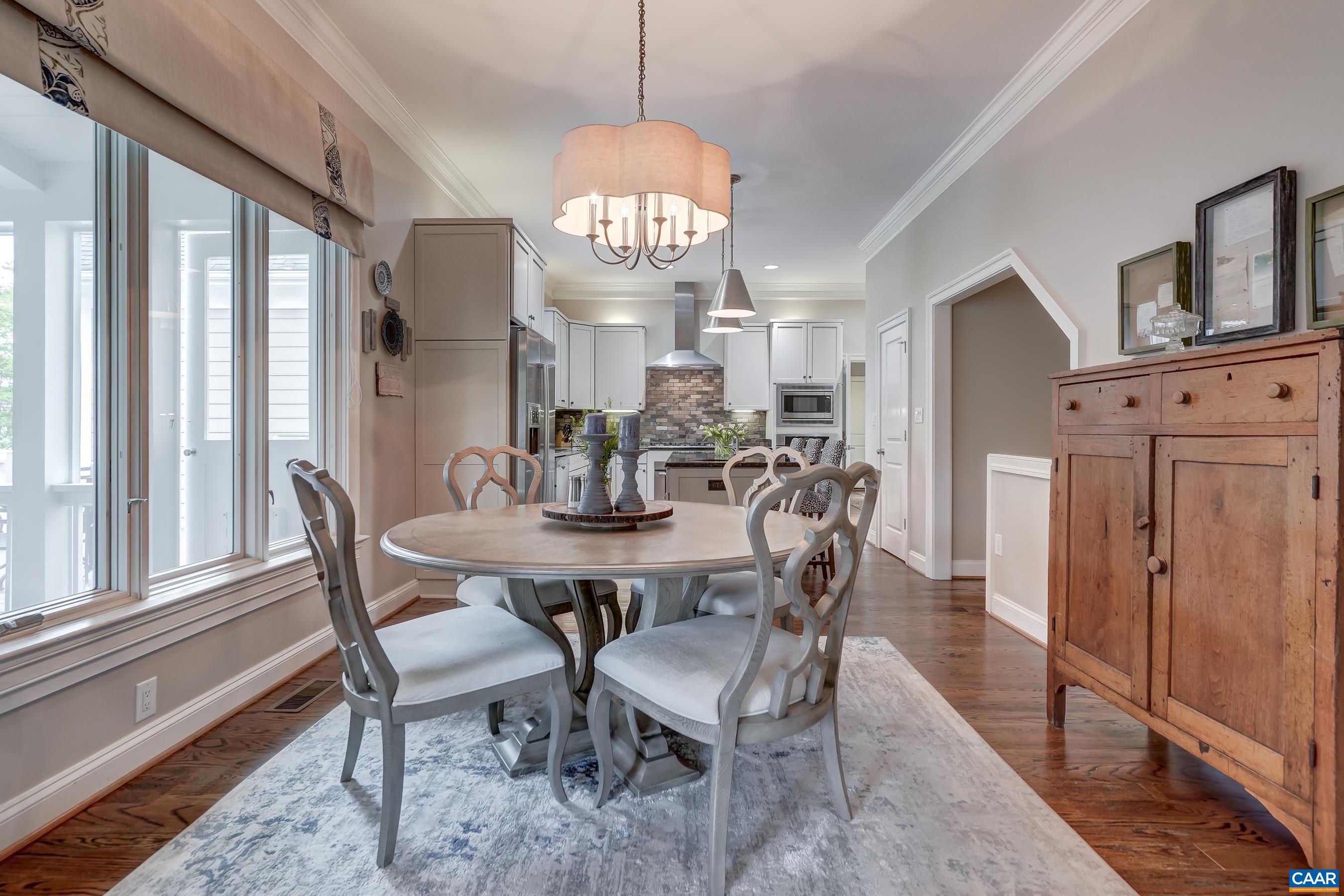 Breakfast nook for casual dining.