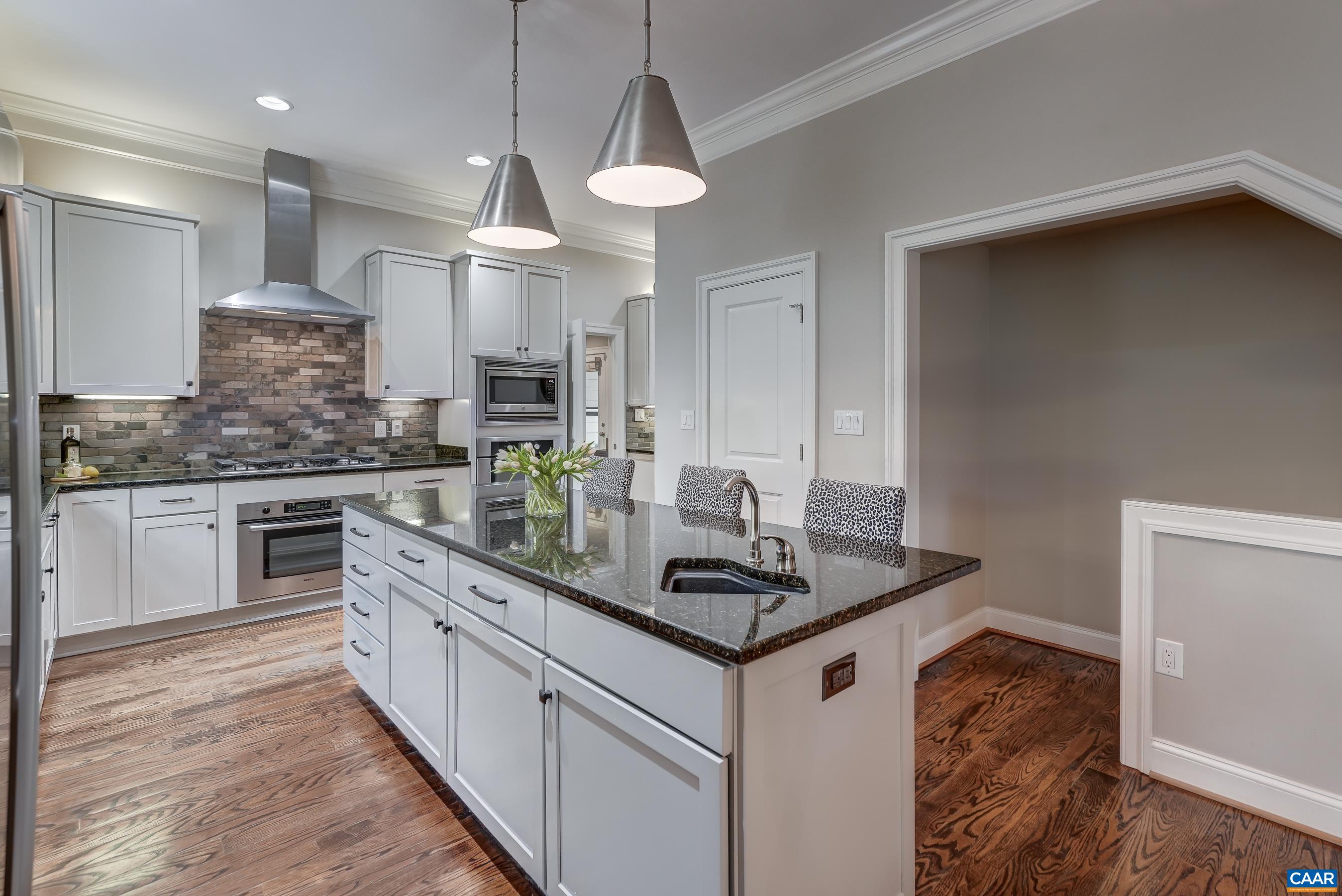 Island with prep sink.