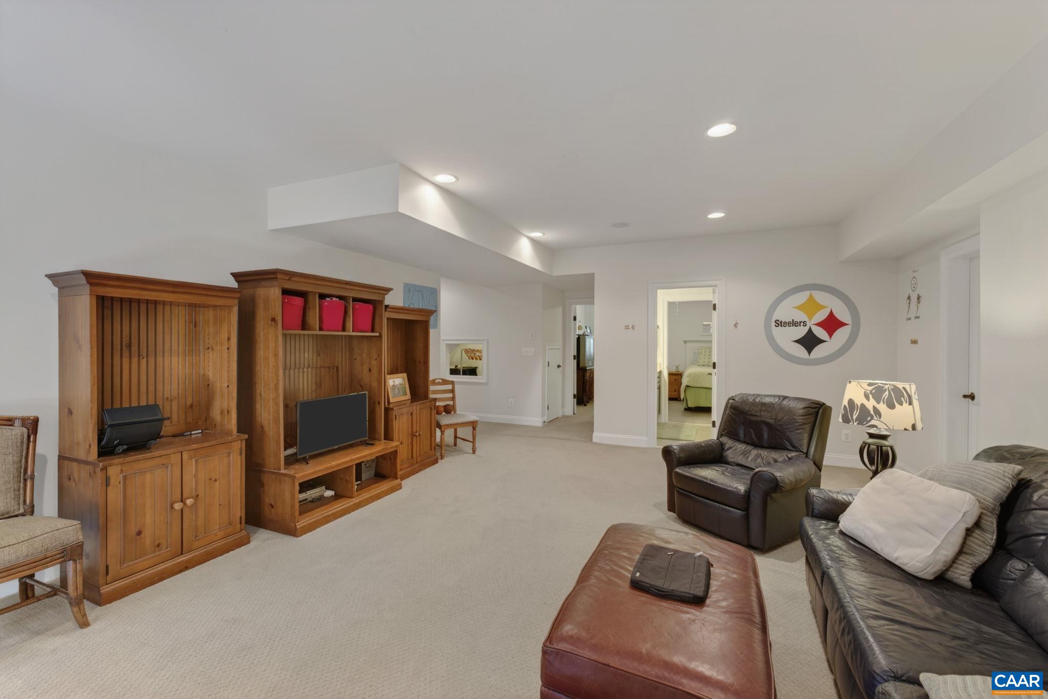 Second family room in lower level.