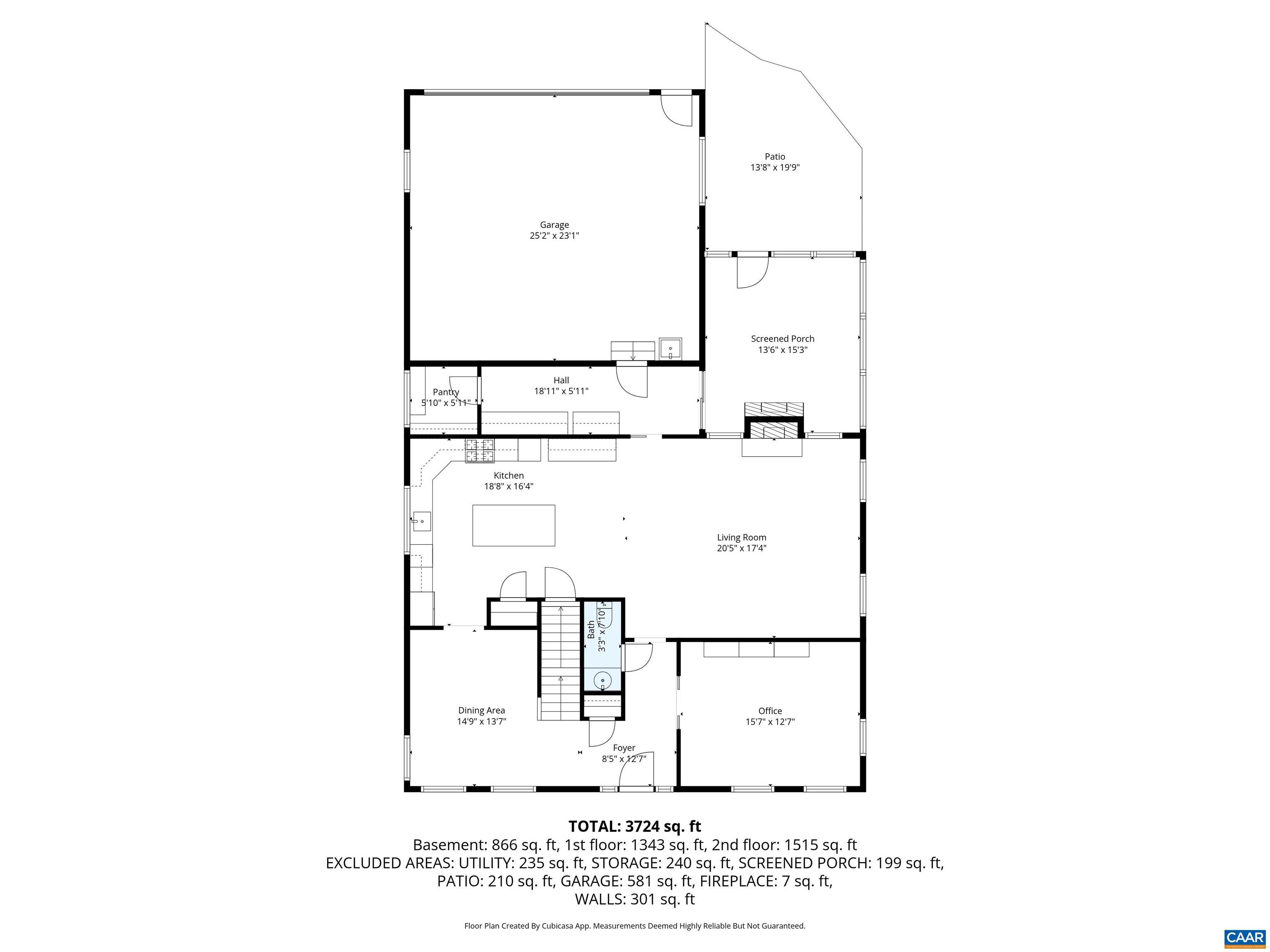 Main level floor plan.