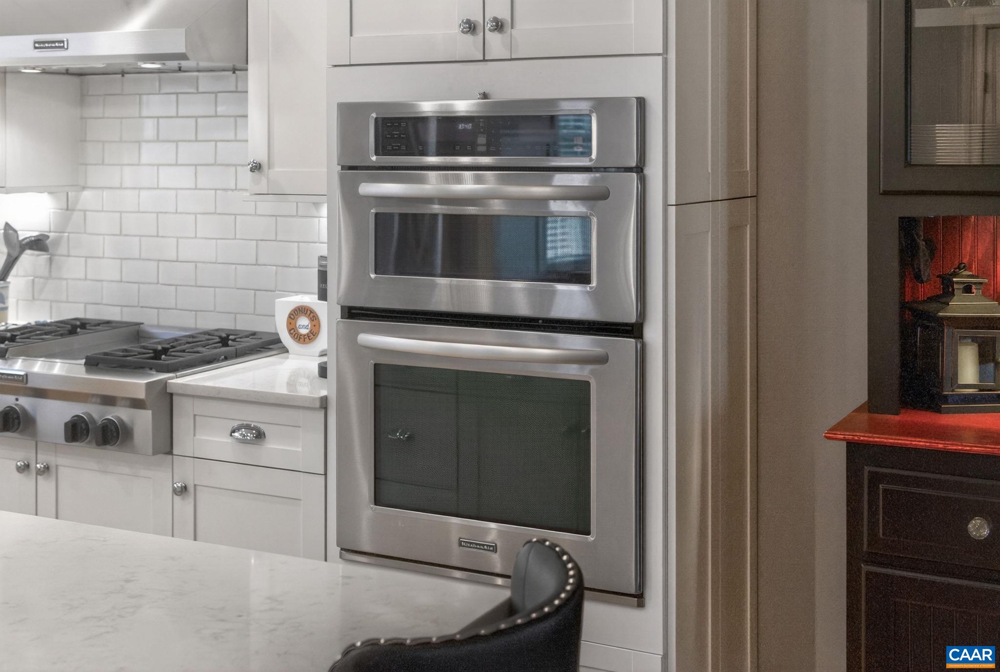 Wall oven and microwave.