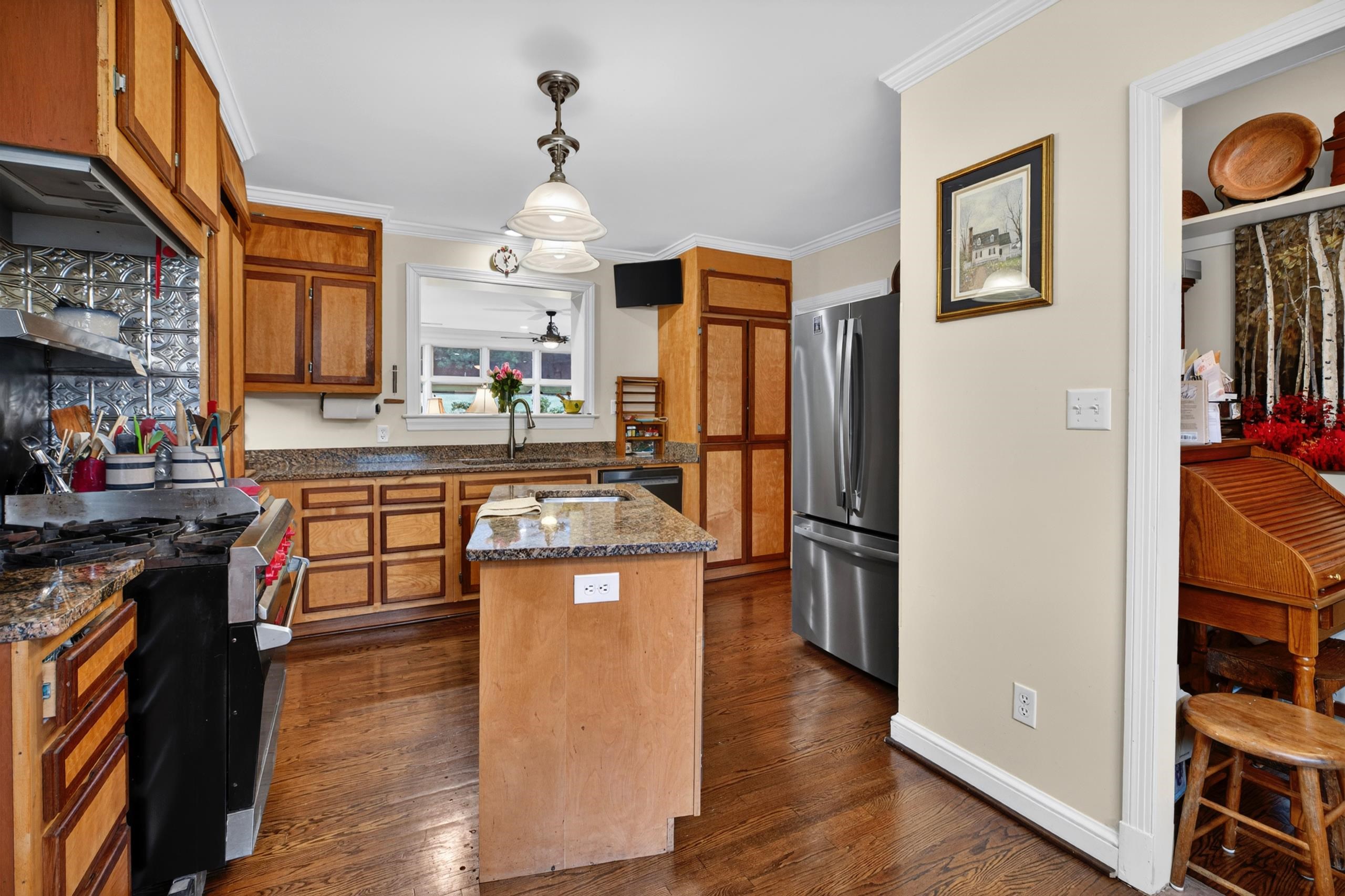 Custom made cabinets with wood from Walkers Creek