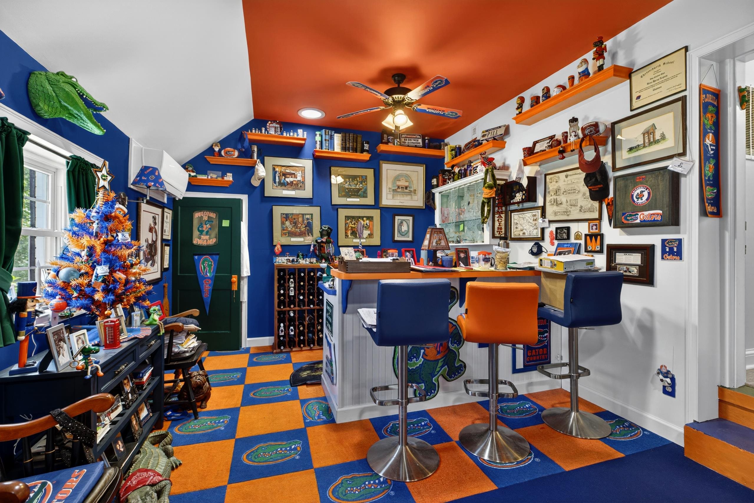 Are you a Gators fan? How about UVA? Everything a man needs in his own personal Man Cave