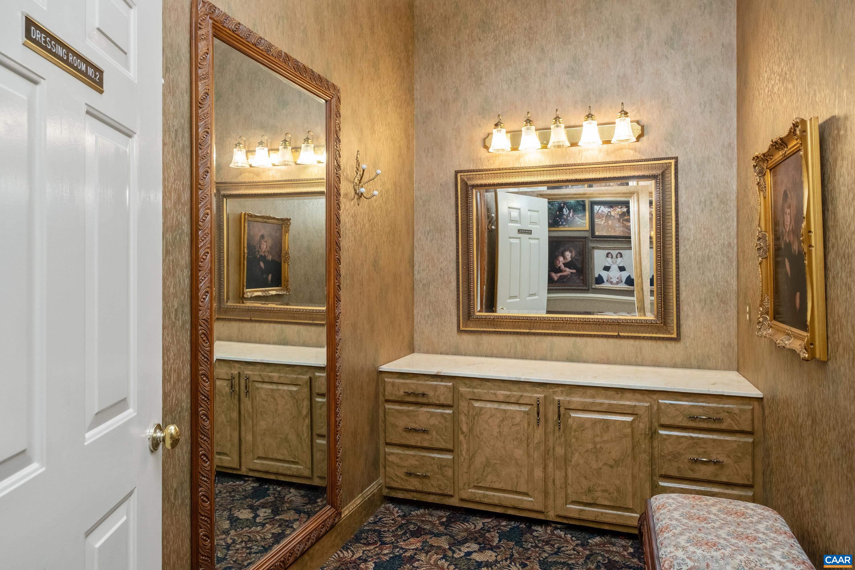 This room is currently being used as a dressing room.