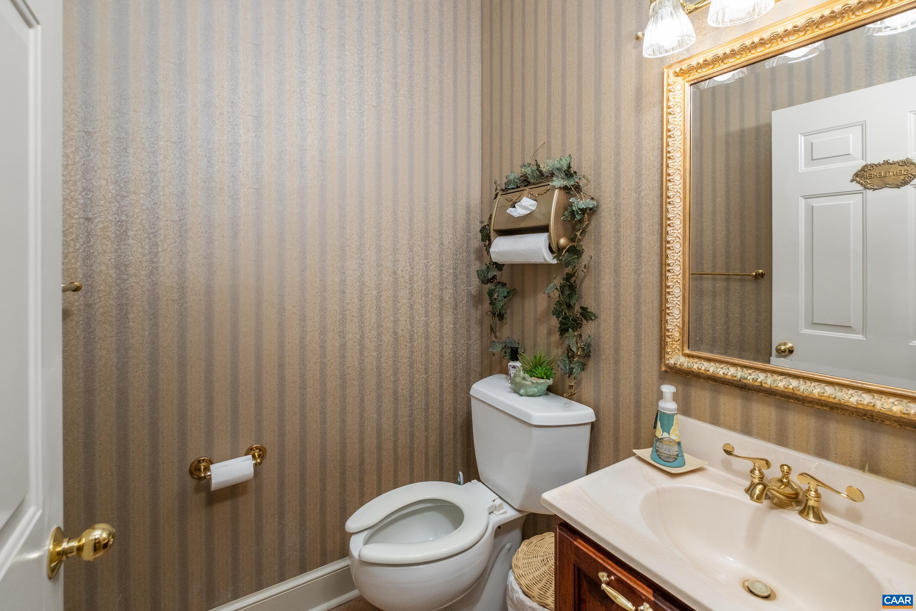 One of two half baths that are located near the studios.