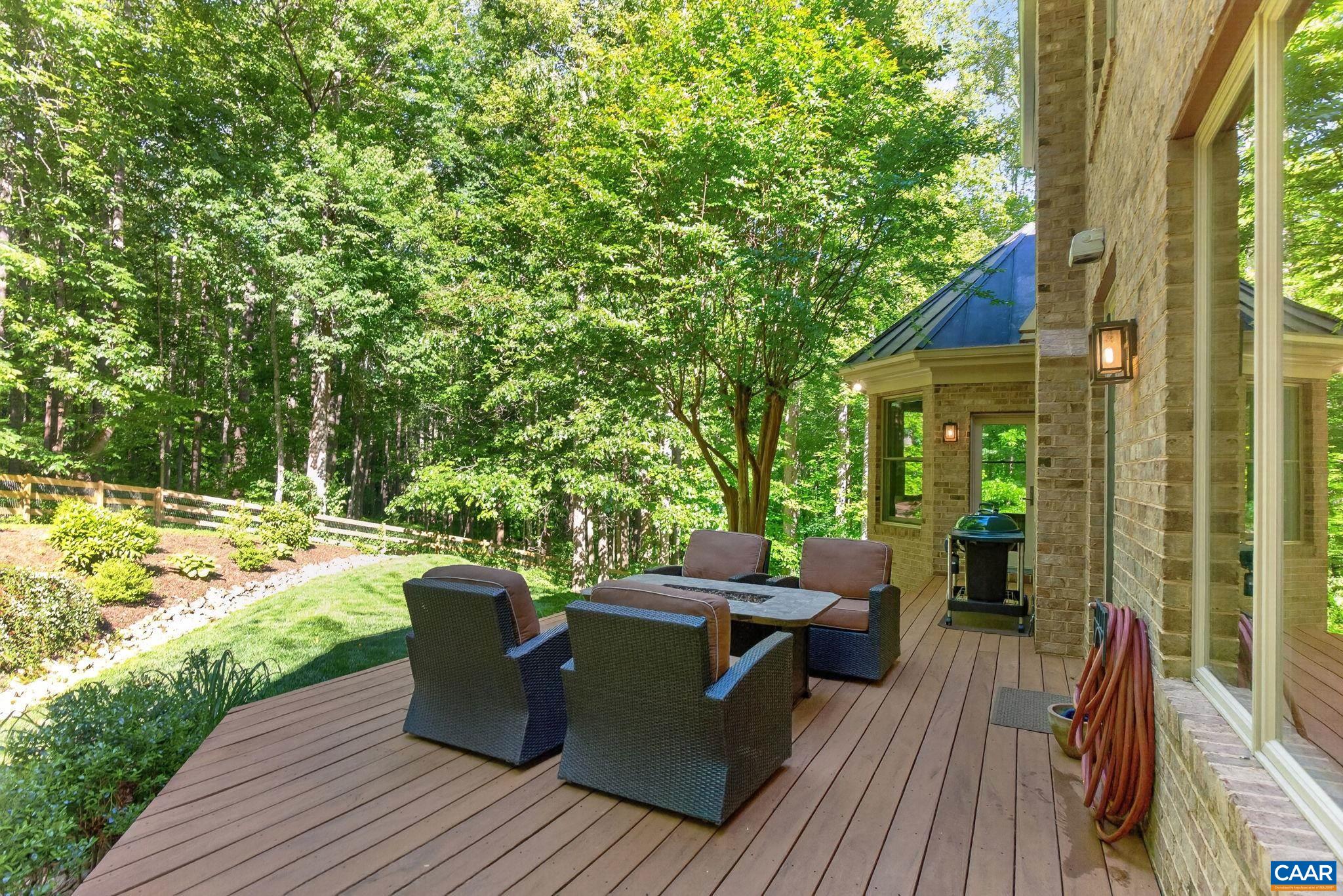 Rear deck sitting area. Rear deck sitting area.