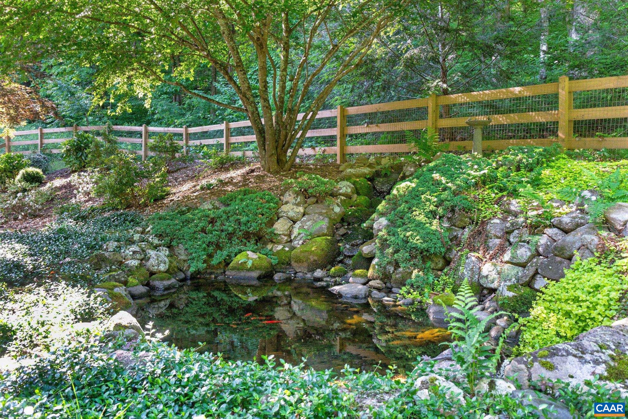 Garden pond waterfall. Garden pond waterfall.