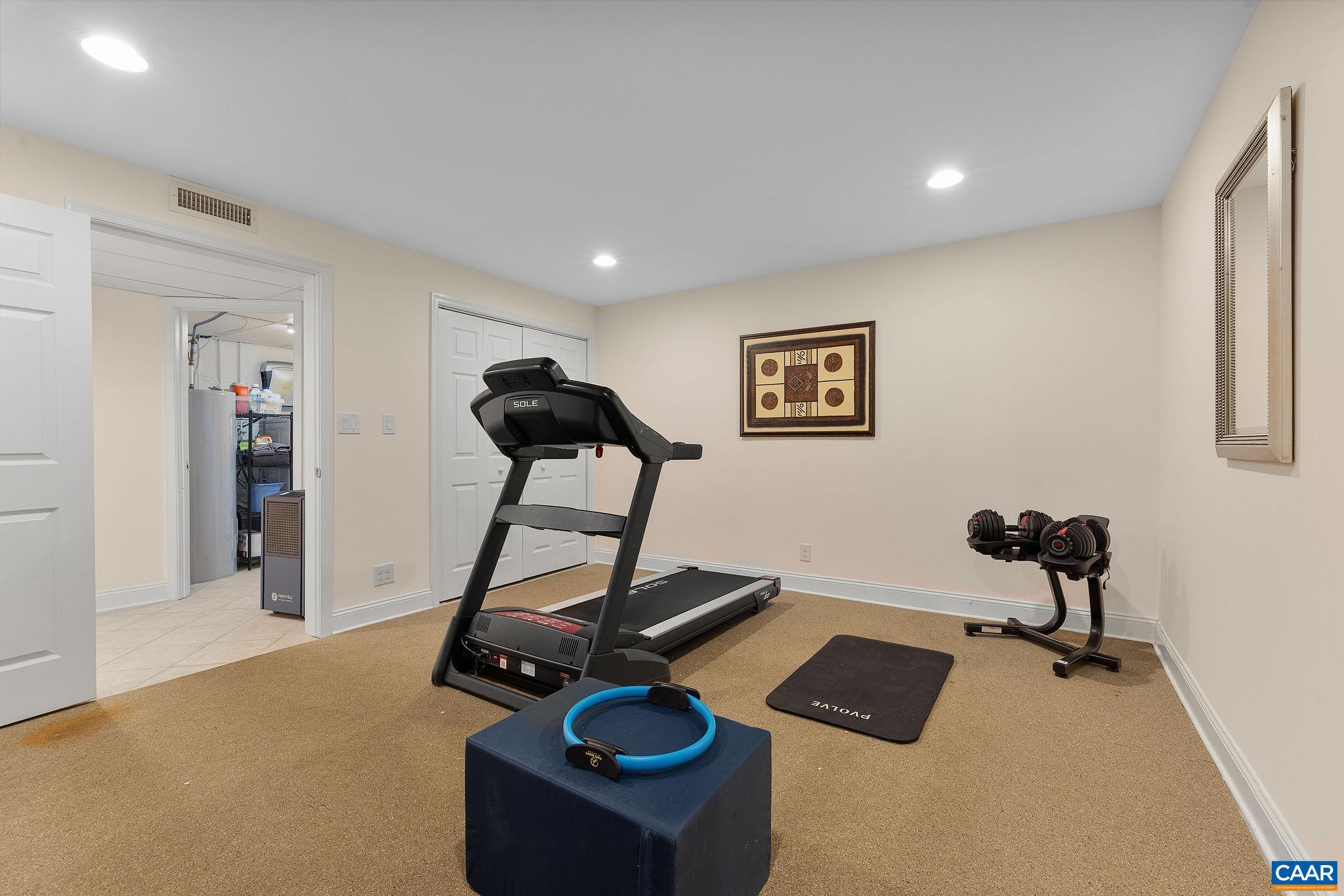 Terrace level exercise area.