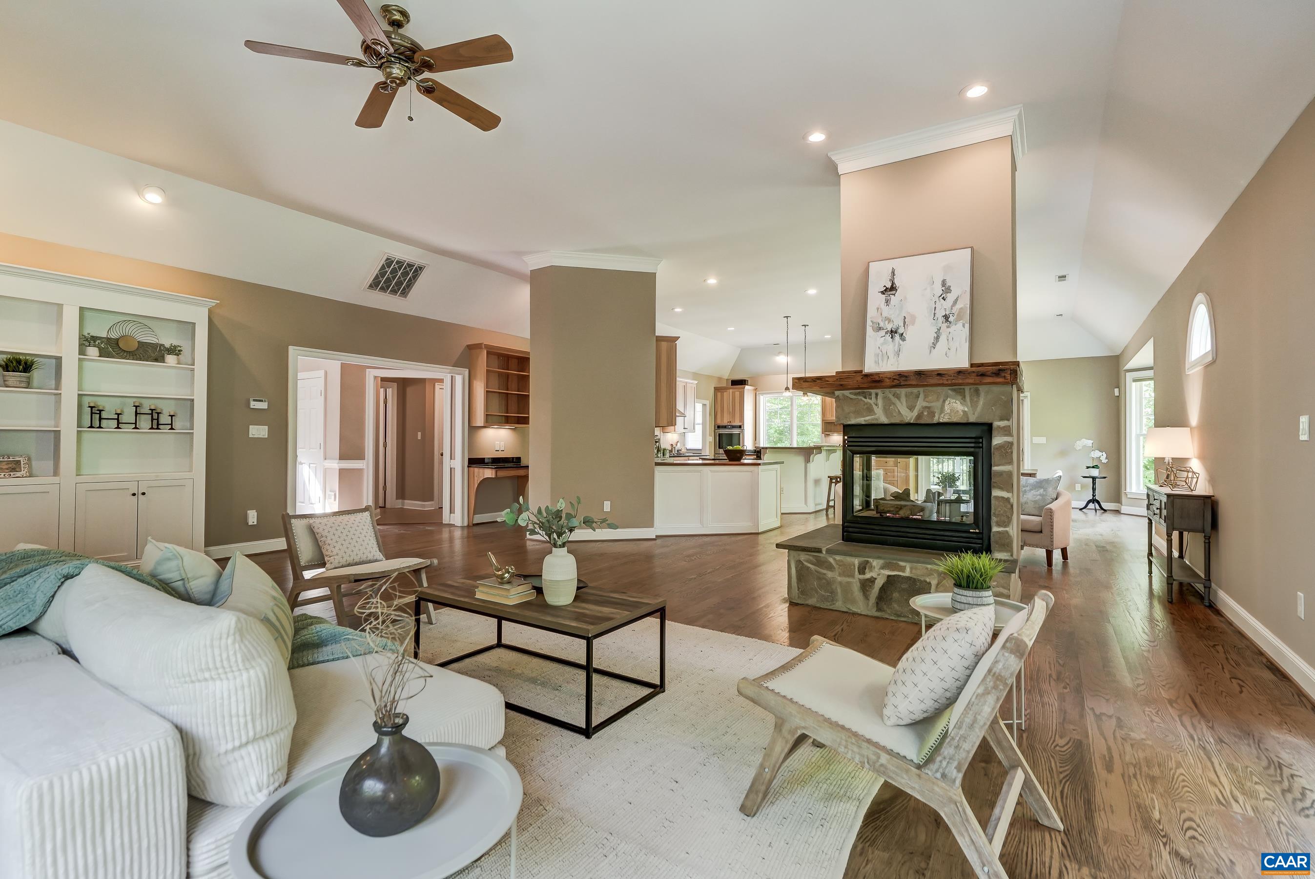 Great room with 12 foot ceilings!