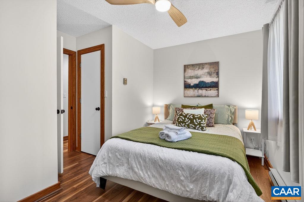 Guest bedroom on the first level. Guest bedroom on the first level.