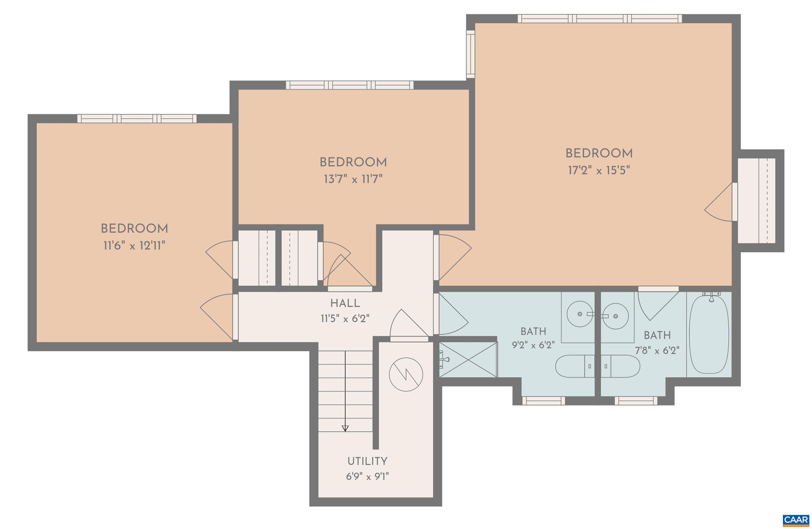 Lower level floor plan