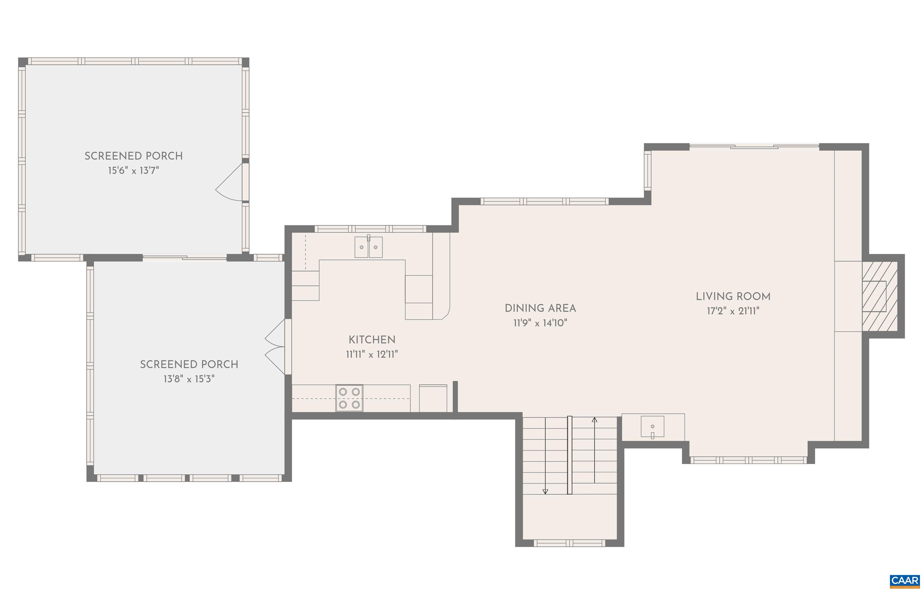 Main level floor plan