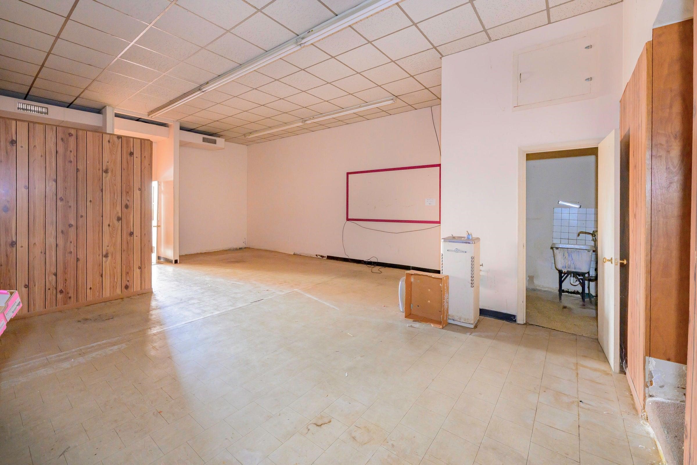 Private area behind the front office.