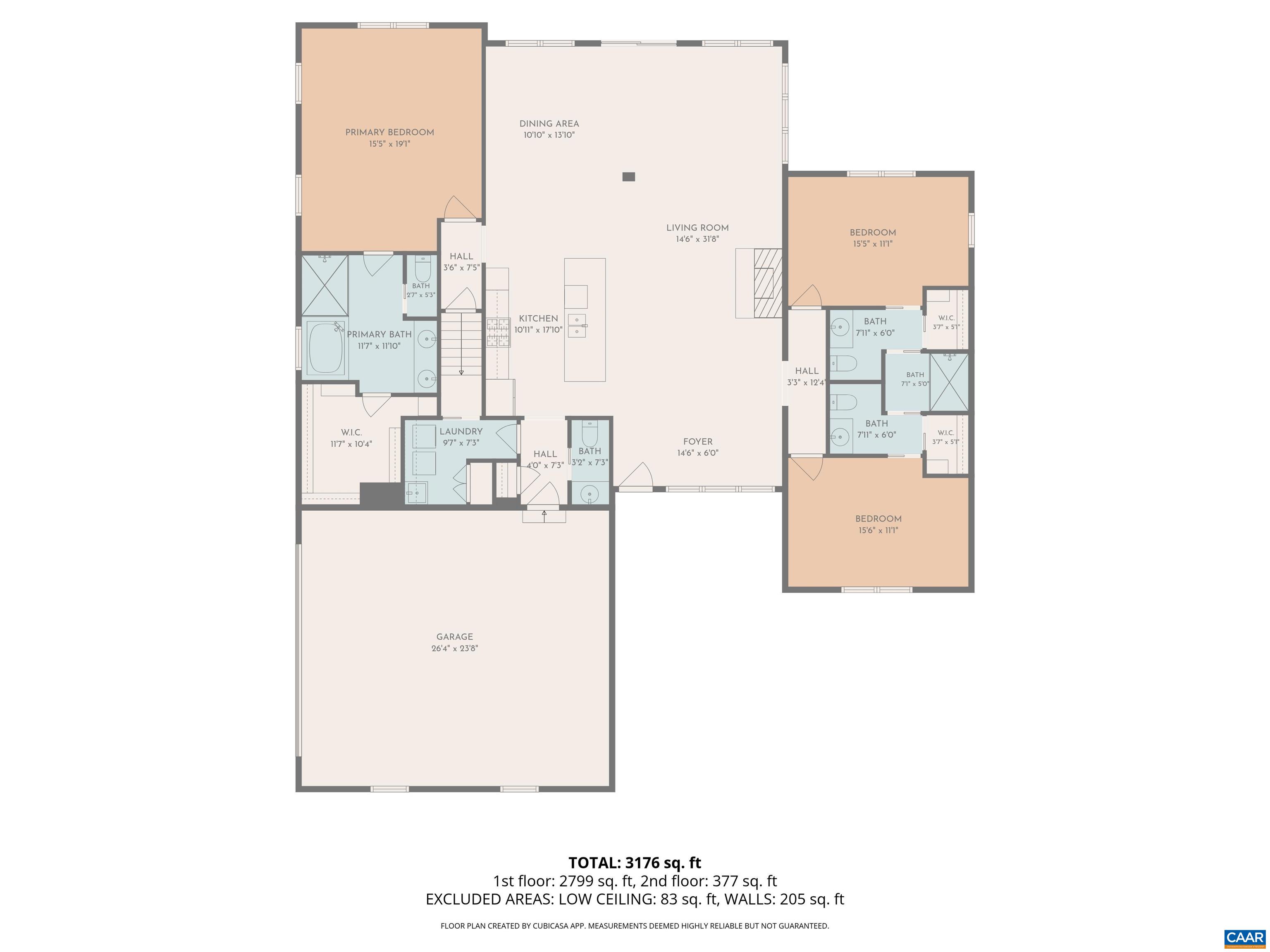 The home was scanned from the interior, so the total square footage measurements may differ from tax records or appraisal measurements. The measurements provided are intended primarily for furniture placement and space planning purposes. The home was scanned from the interior, so the total square footage measurements may differ from tax records or appraisal measurements. The measurements provided are intended primarily for furniture placement and space planning purposes.